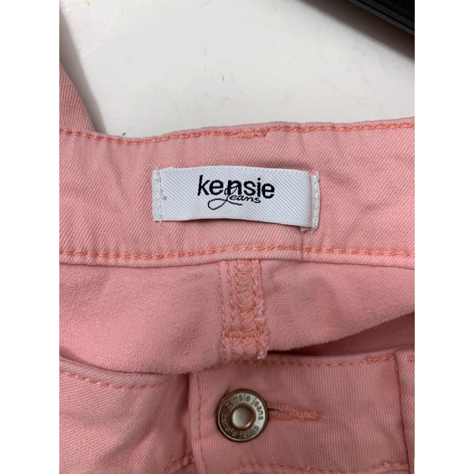 Vintage Kensie Jeans Capri Pink Stretch 28x24 2/26 Midrise Straight Leg Womens Jeans 28 Inseam 24 Memorial? Size 26" / US 2 / IT 38 - 7 Thumbnail