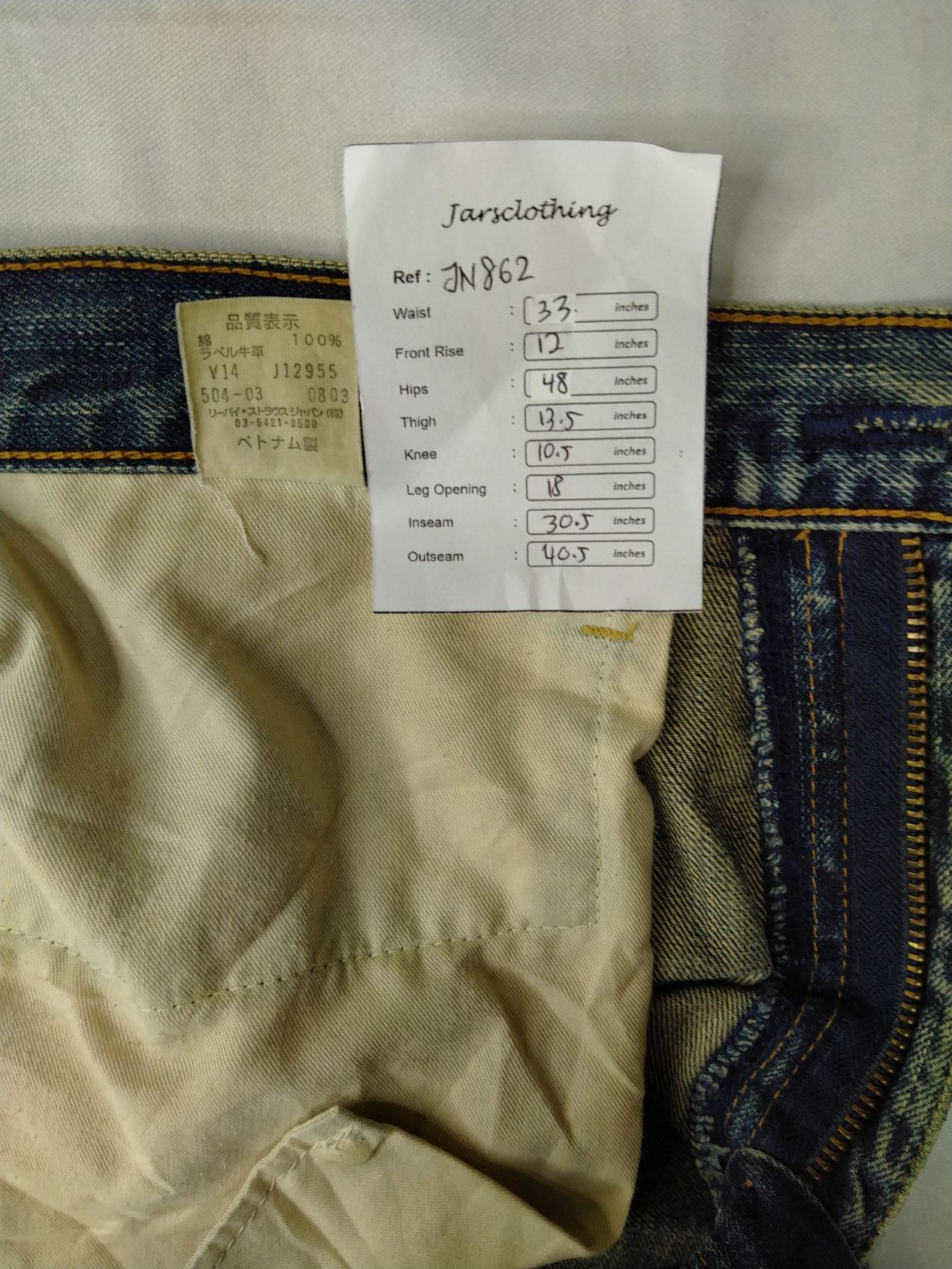 Levi's Faded Blue Vintage Levi's 504 Jeans 33x30.5 Denim -JN862 Size US 33 - 8 Thumbnail