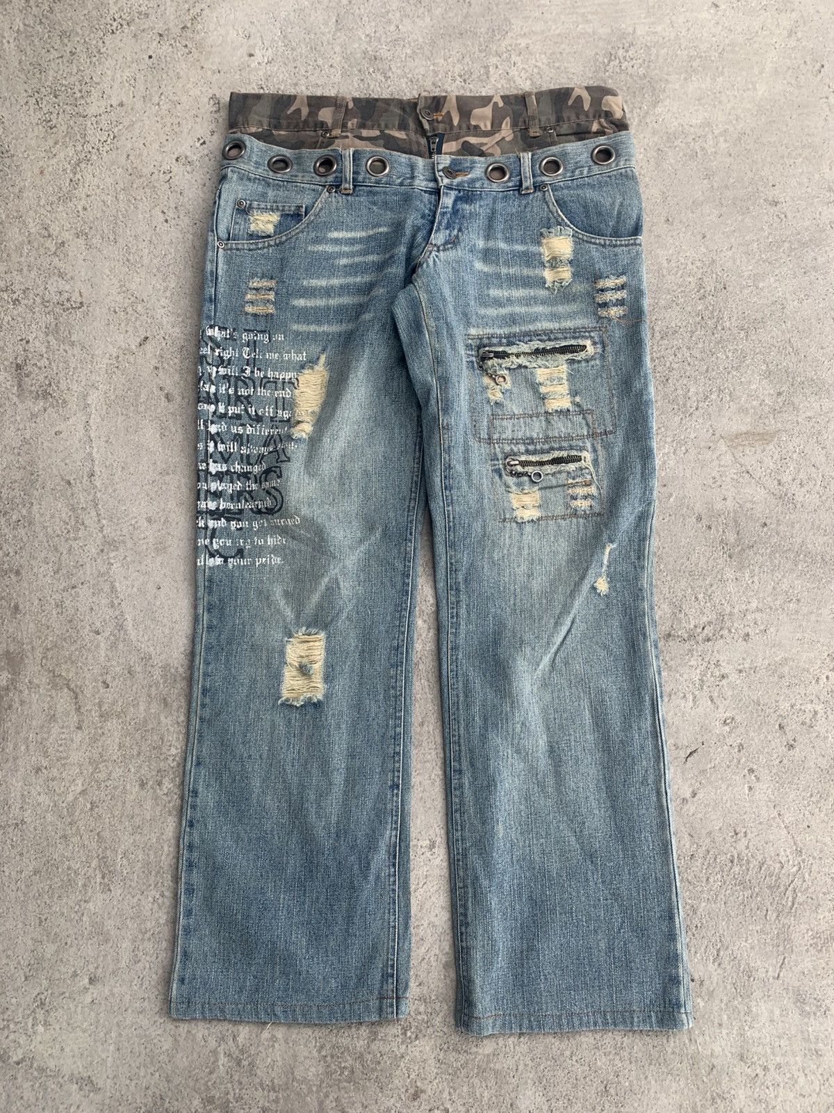 In The Attic In the attic double waist distressed pants Size US 30 / EU 46 - 1 Thumbnail