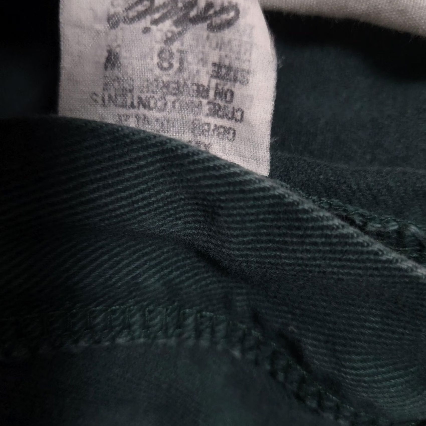 Vintage VINTAGE Chic Jeans Womens 18 Dark Green High Rise Regular Tapered Denim USA 90s Size 40" / US 18 - 6 Thumbnail