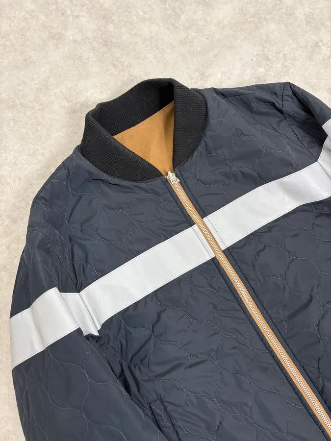 Dries Van Noten AW2015 Dries Van Noten Reversible Beige & Navy Bomber Jacket Size US M / EU 48-50 / 2 - 13 Thumbnail