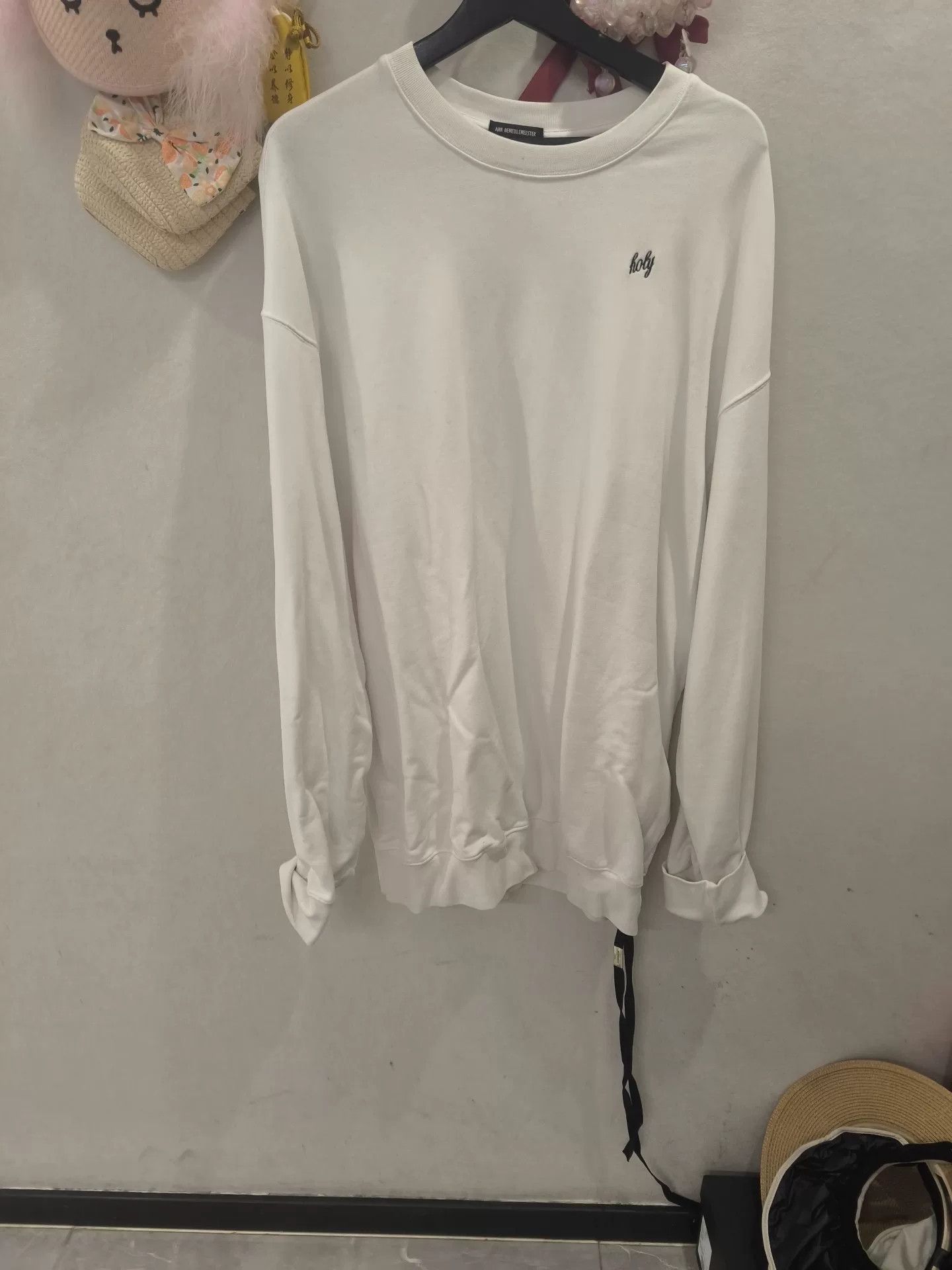 Ann Demeulemeester Ann Demeulemeester White Embroidered Sash Hoodie Size S / US 4 / IT 40 - 1 Thumbnail