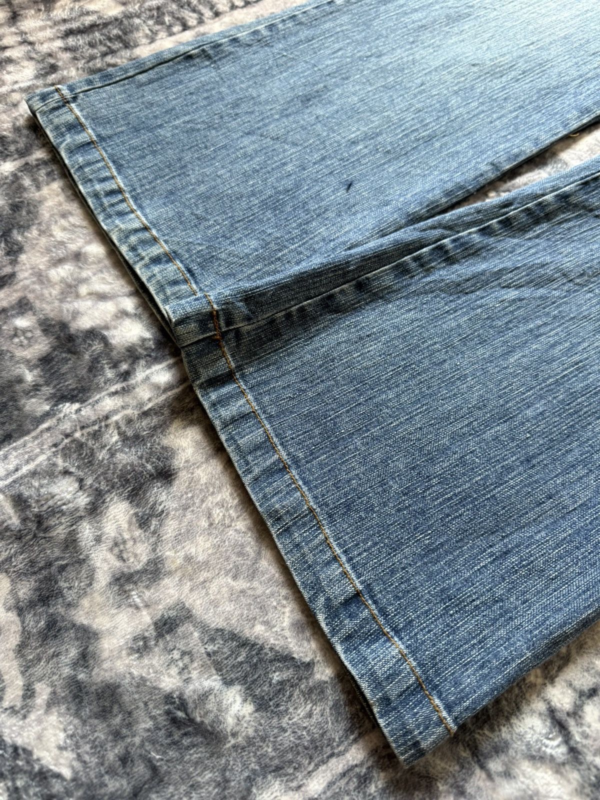 Japanese Brand × Le Grande Bleu (L.G.B.) Goddess Utility Patch Pocket Cargo Flared Jeans Size US 32 / EU 48 - 10 Thumbnail