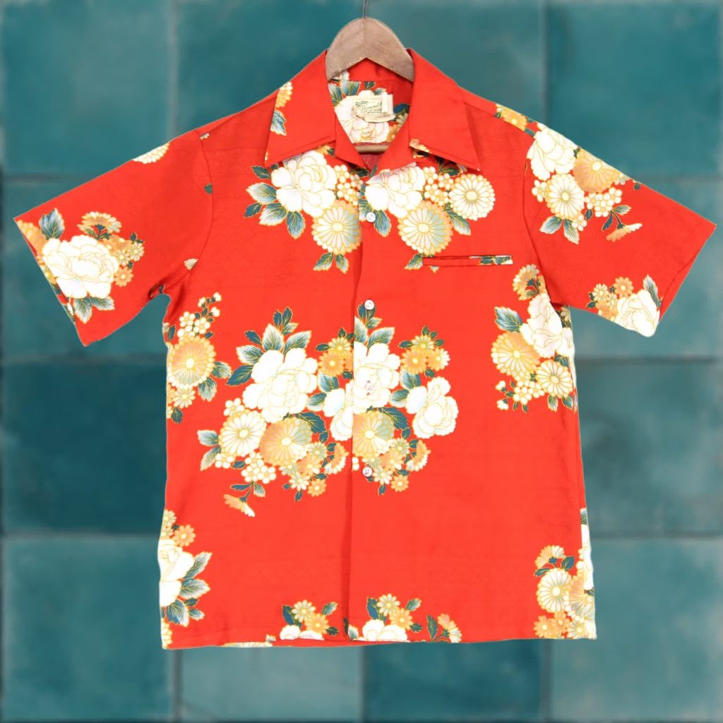 Vintage VINTAGE Diamond Head Sportswear Shirt Mens Red Floral Hawaiian Aloha M Size US M / EU 48-50 / 2 - 1 Thumbnail
