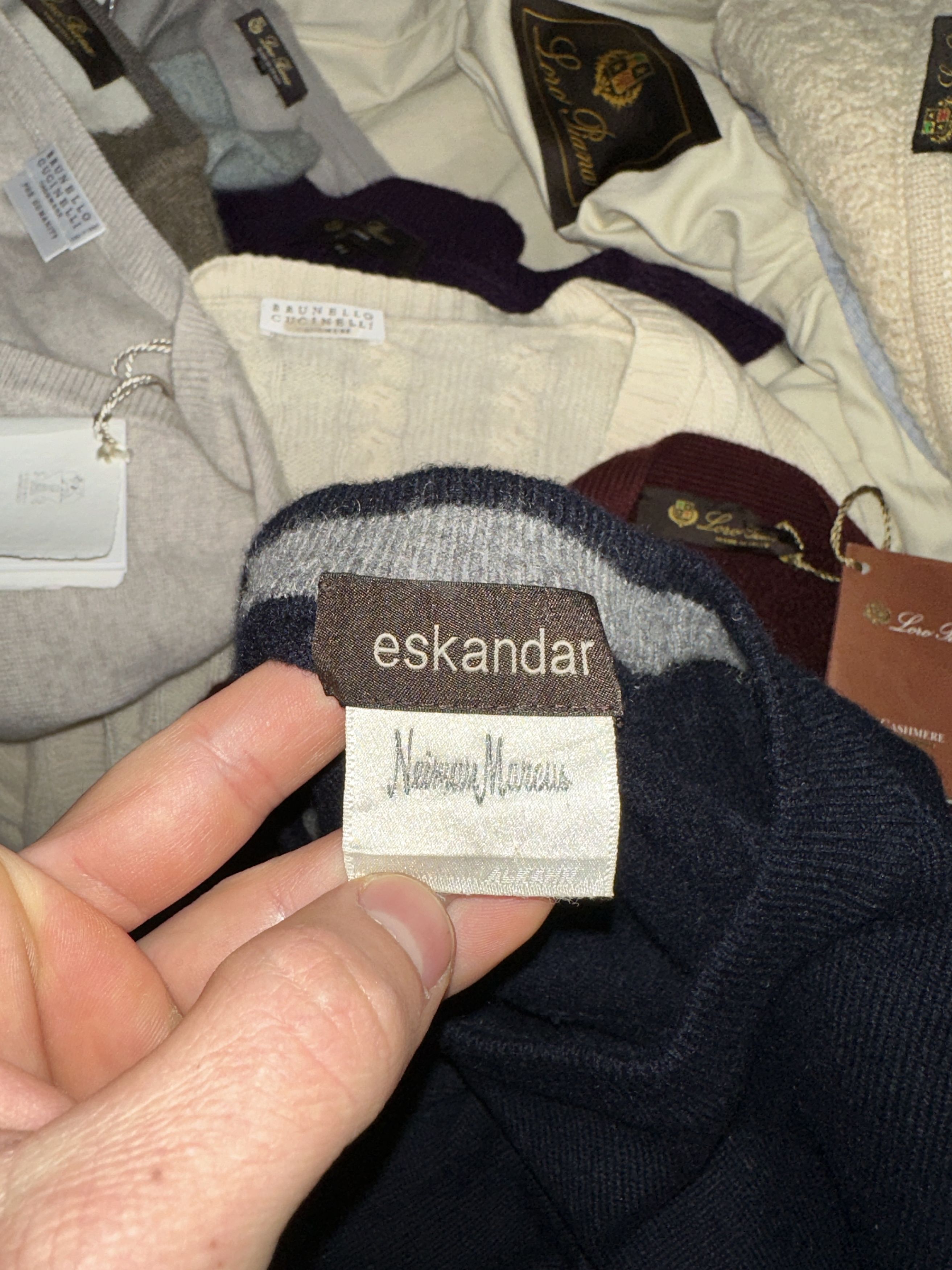 eskandar Eskandar One Size Raglan Crewneck Knit Sweater Fit Oversized Size ONE SIZE - 3 Thumbnail