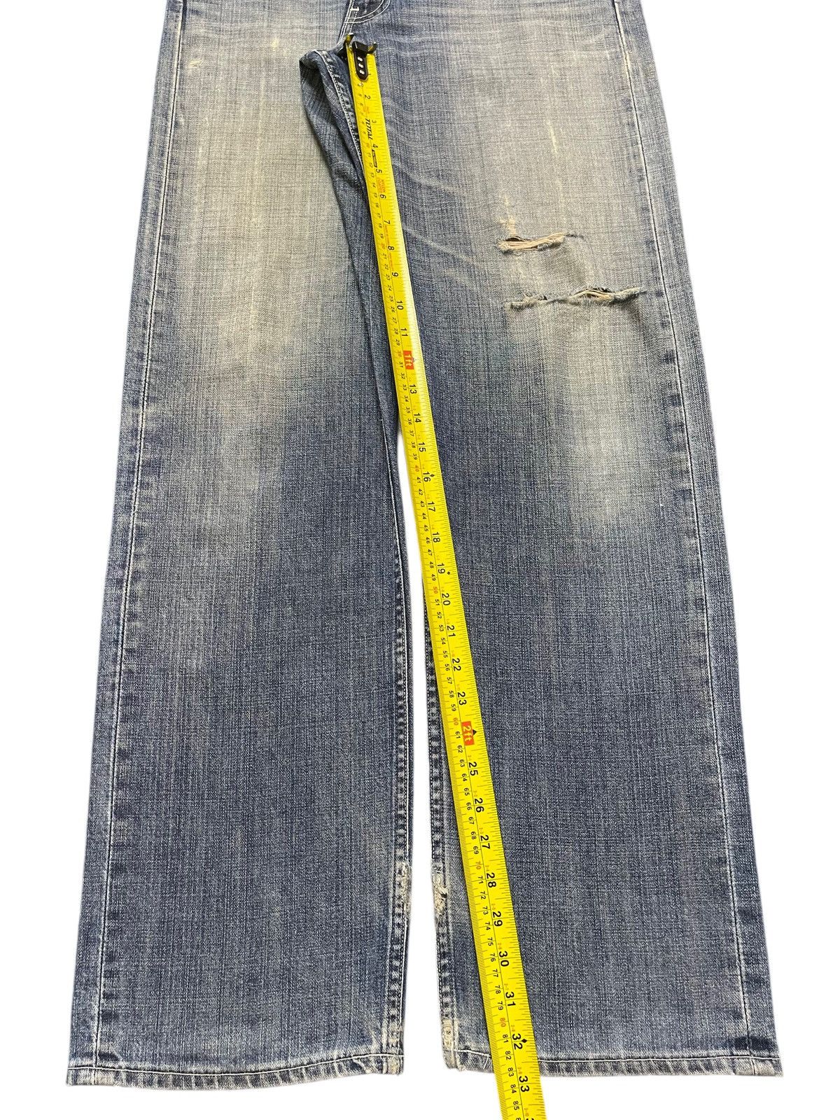 Levi's Vintage Levis 503 Blue Faded Wash Distress Style Loose Jeans Size US 31 - 13 Thumbnail
