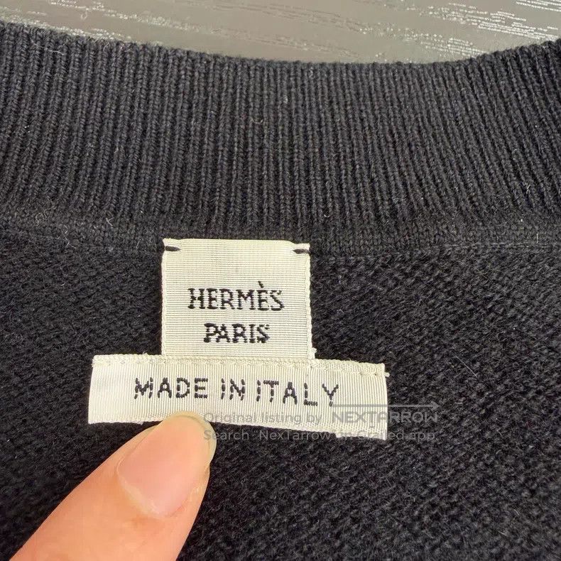 Hermes Hermes Black and White Pig Nose扣logo Cashmere Vest Size XS / US 0-2 / IT 36-38 - 3 Thumbnail