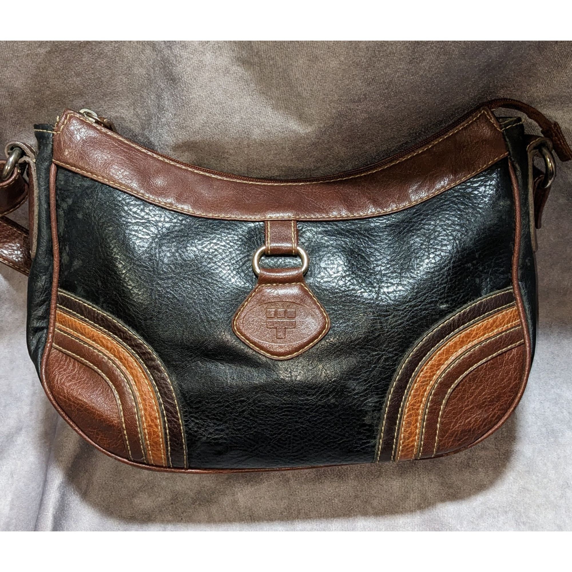 Other Vintage Torrens Western Black & Brown Leather Shoulder Bag Size ONE SIZE - 1 Thumbnail