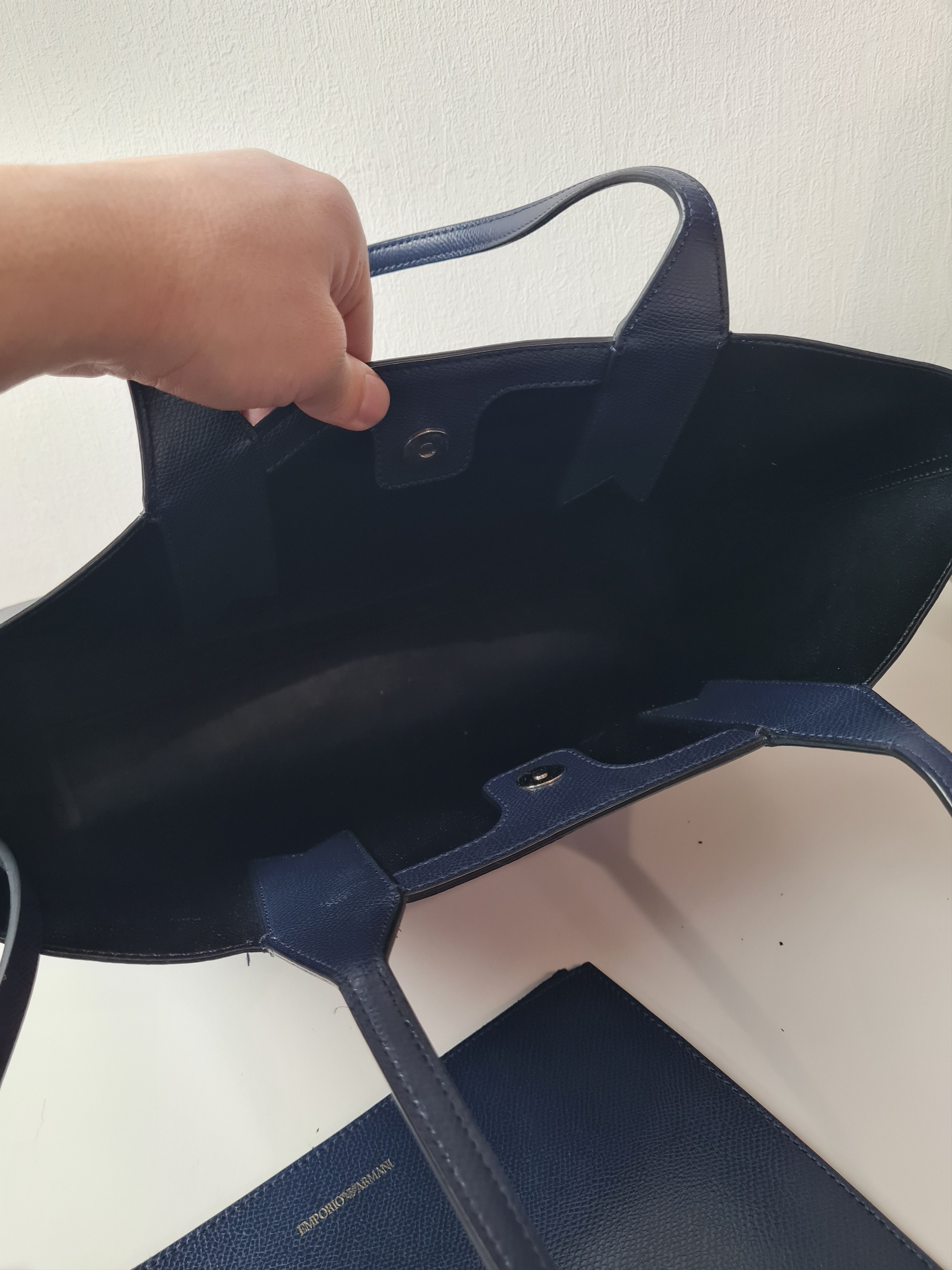 Emporio Armani Womens Vintage Emporio Armani Navy Shopper Bag Blue Size ONE SIZE - 25 Thumbnail