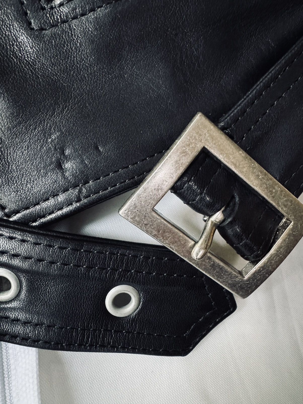 Rick Owens Final Drop | SL BAUHAUS STOOGES 50 Horse Leather Vest Black Size US M / EU 48-50 / 2 - 14 Thumbnail