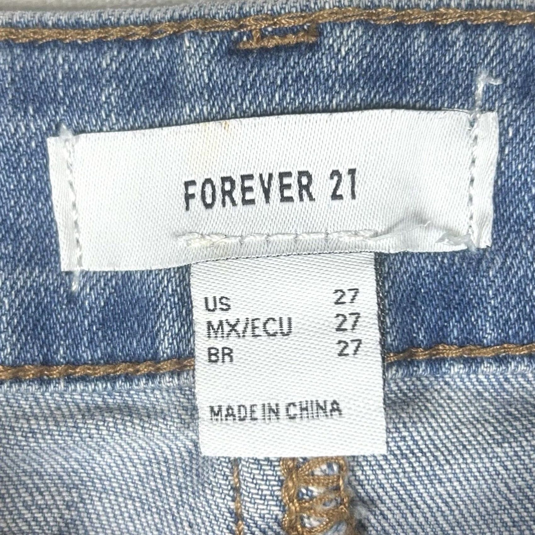 Forever 21 Forever 21 Women's Skinny Denim Jeans Blue High Rise 5-Pocket Size 27 Slim Inseam 28.5 in Leather? Size 27" / US 4 / IT 40 - 3 Thumbnail