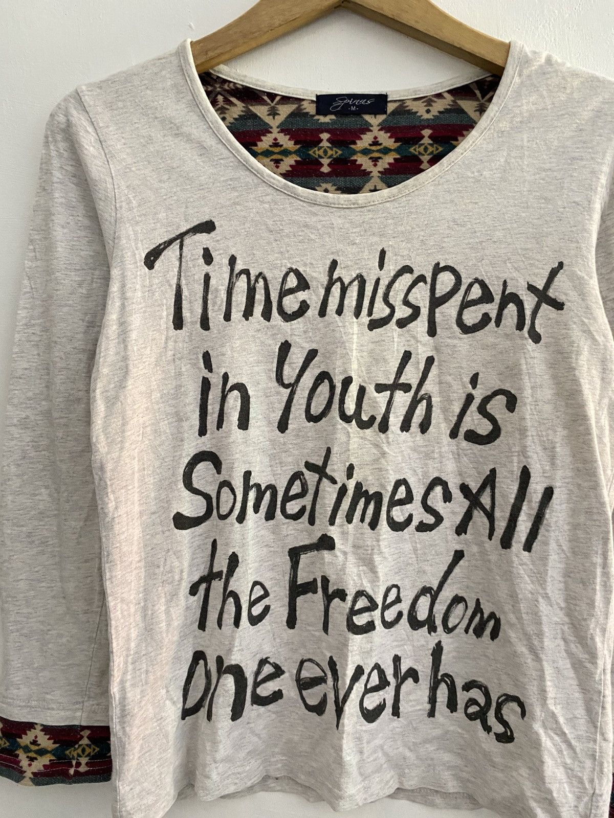 If Six Was Nine × Japanese Brand × Le Grande Bleu (L.G.B.) Vintage spinns poem longsleeve tshirt Size US M / EU 48-50 / 2 - 2 Thumbnail