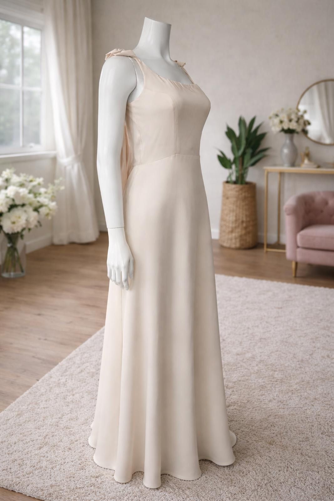 Other Maids tie shoulder maxi dress ivory Size 8/S BNWT RPR £180 Size S / US 4 / IT 40 - 2 Thumbnail