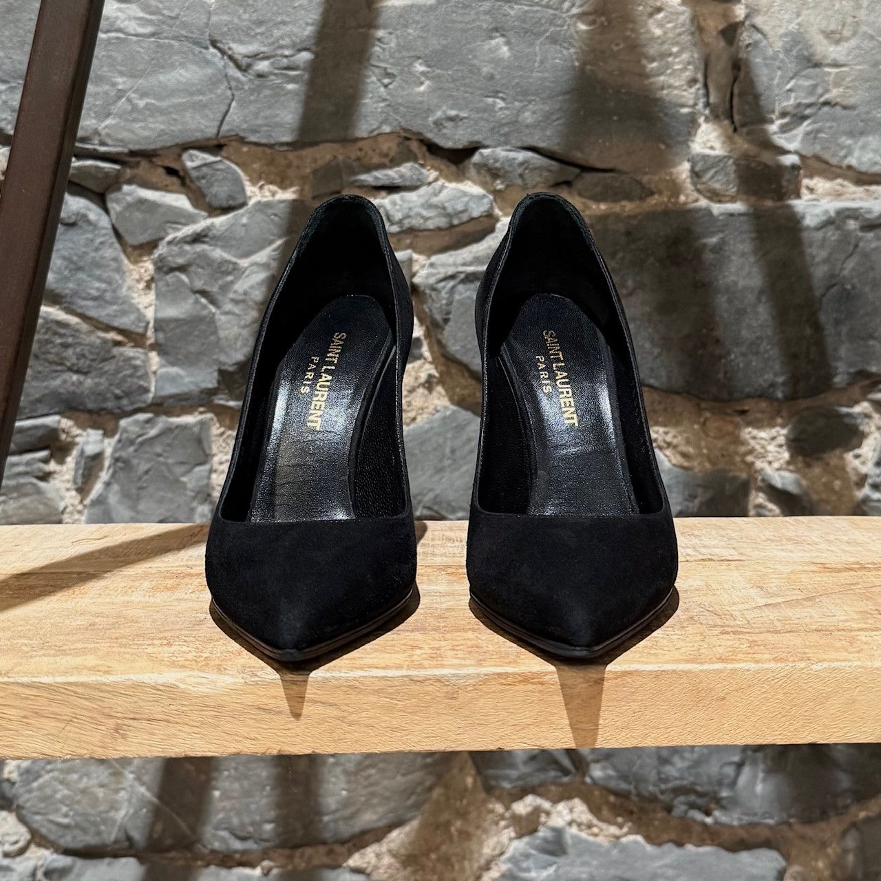 Saint Laurent Paris Saint Laurent Black Suede Paris 100 Pumps Size US 6 / IT 36 - 3 Thumbnail