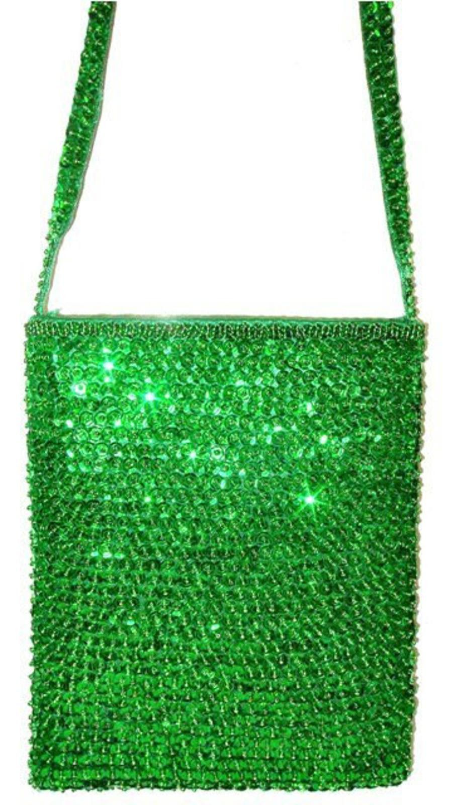Designer Sequin Purse EMERALD GREEN Size ONE SIZE - 1 Preview