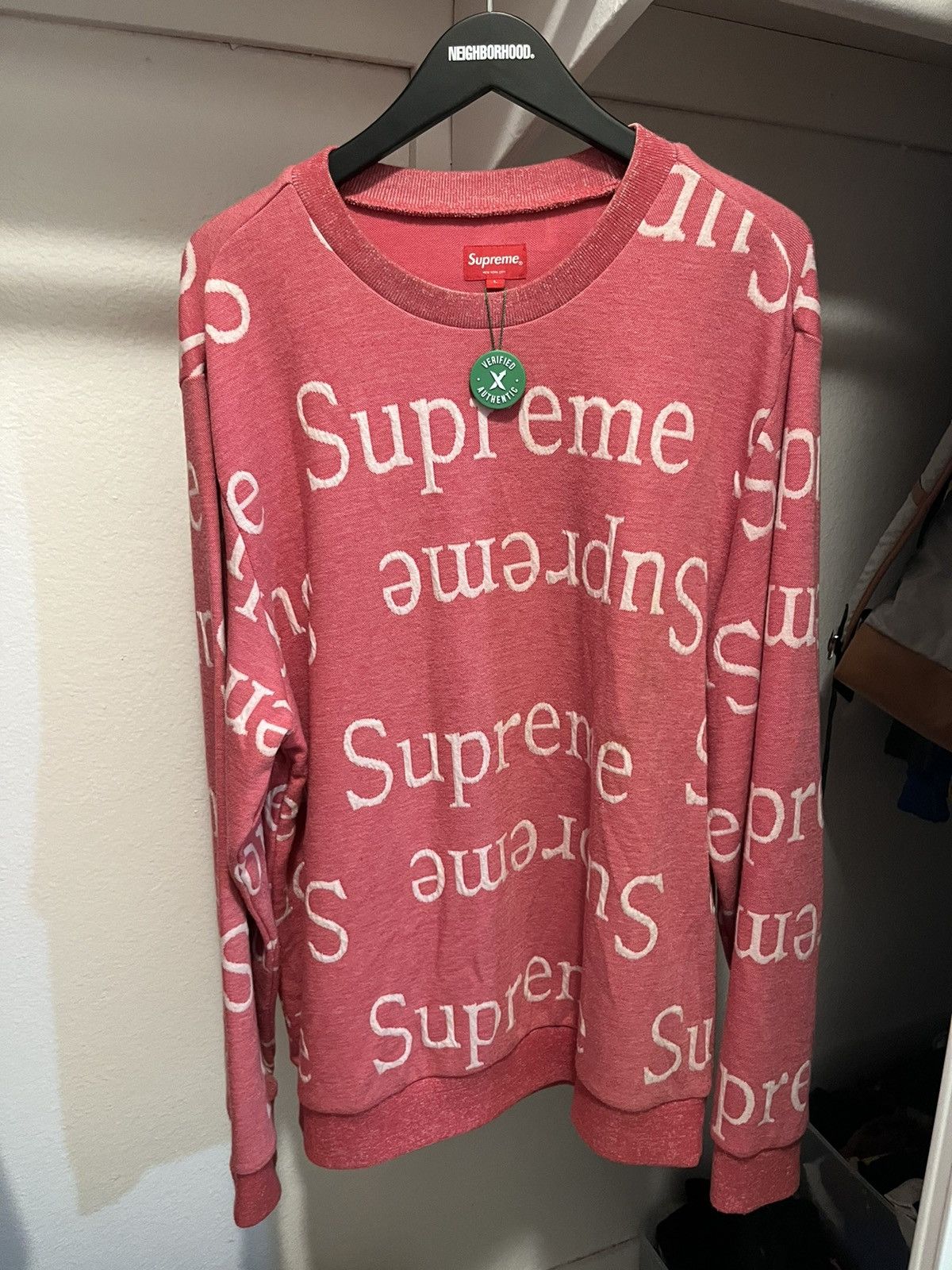 image of 2020 Supreme Sweatshirt in Red, Men's (Size Large)