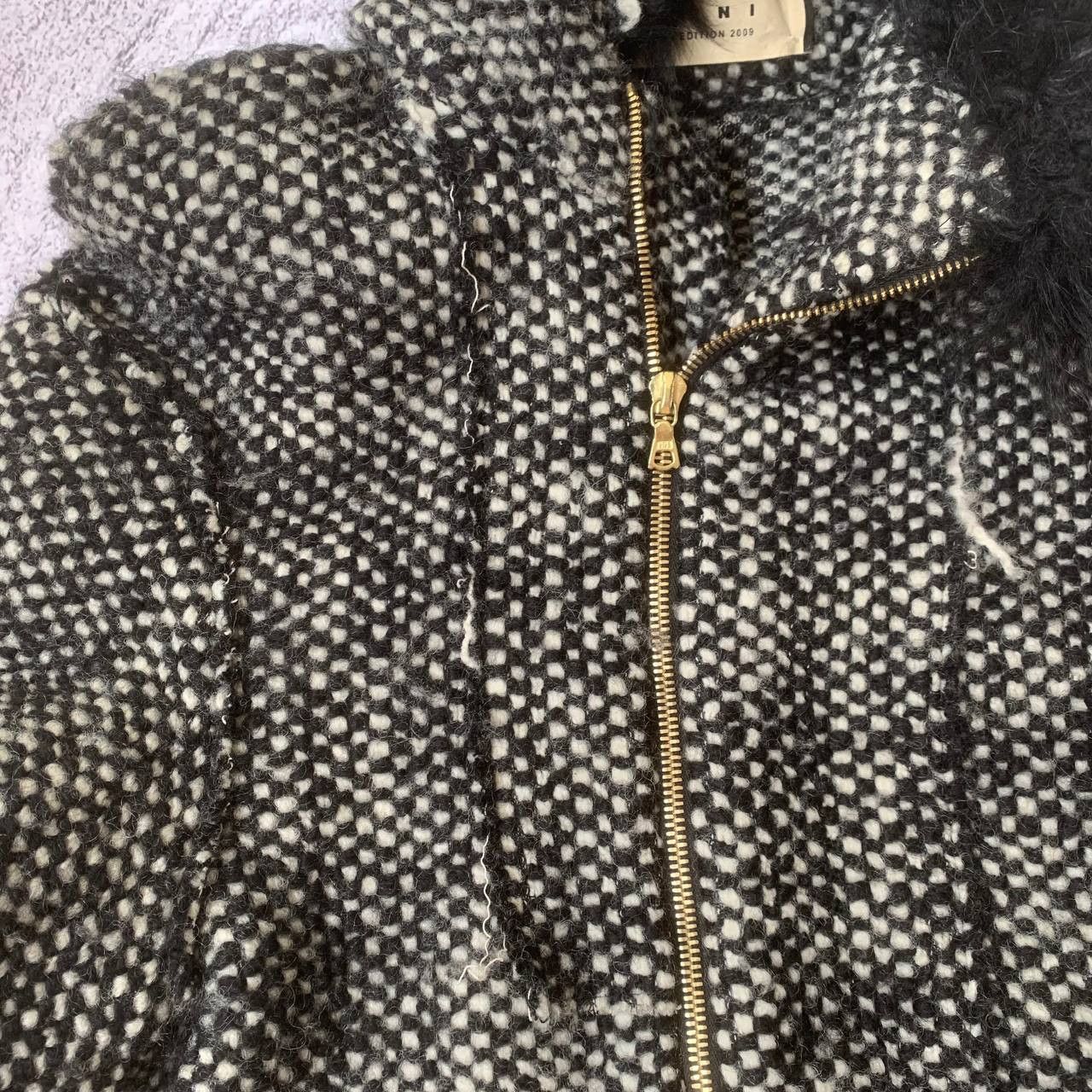 Marni Sz 38 Marni Women’s Tweed Knit Hooded Coat Size S / US 4 / IT 40 - 14 Thumbnail