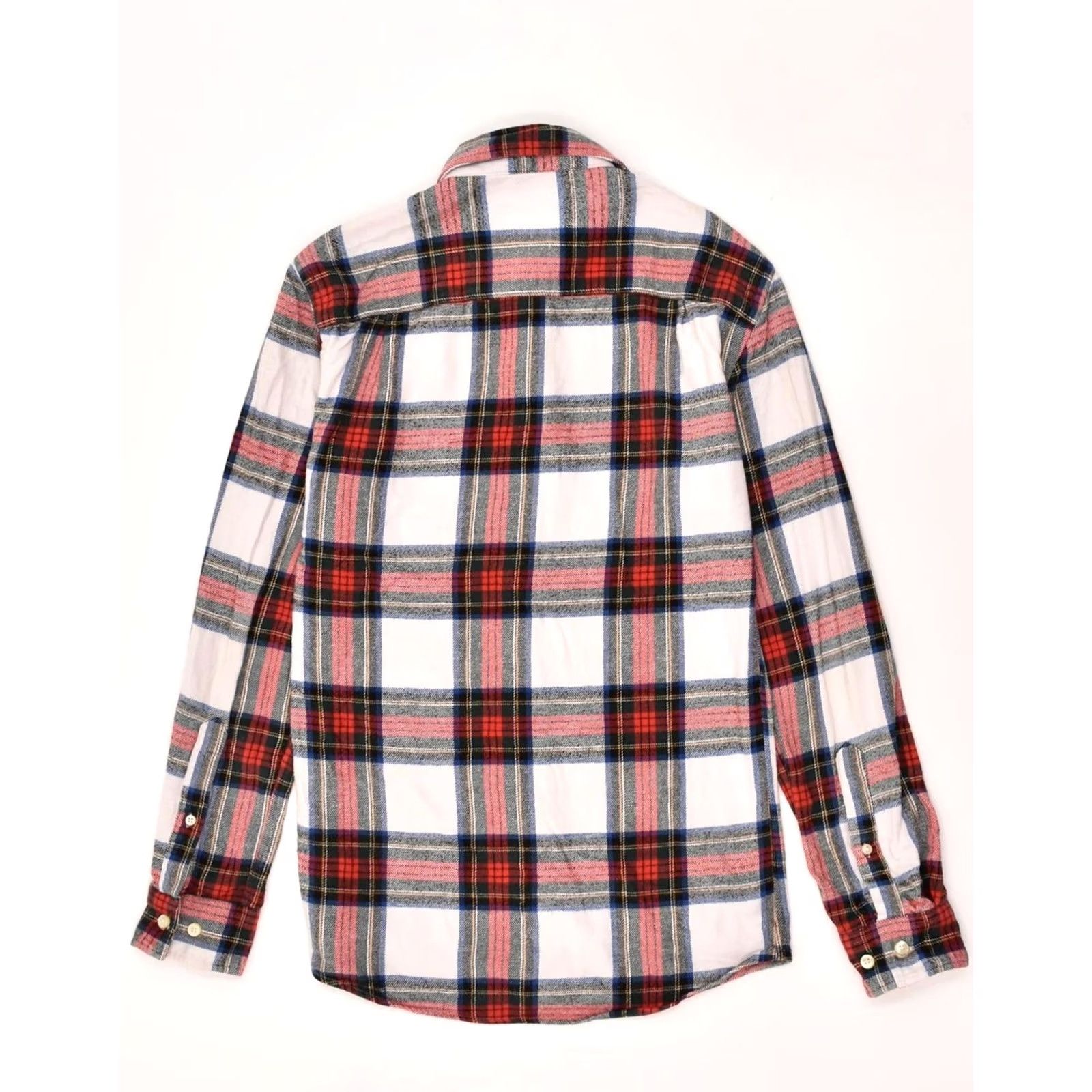 Jack Wills JACK WILLS Mens Flannel Shirt White Check Cotton XS Size US XS / EU 42 / 0 - 2 Thumbnail