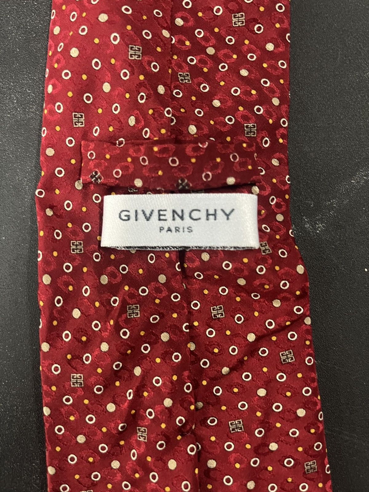 Givenchy Givenchy Paris Red Dotted Rare vintage neck tie Size ONE SIZE - 4 Thumbnail