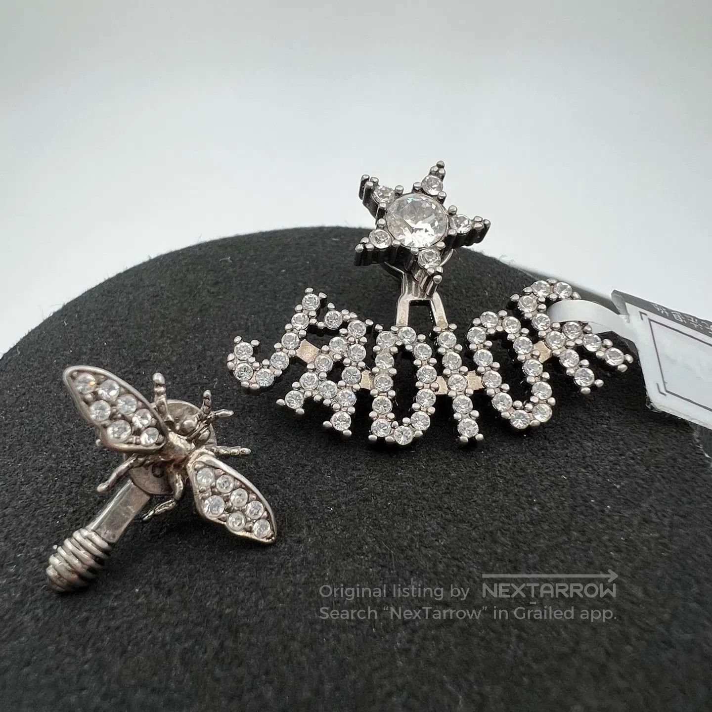 Dior Dior J'Adior Palladium-plated clip-on earrings; silver bee Size ONE SIZE - 2 Thumbnail