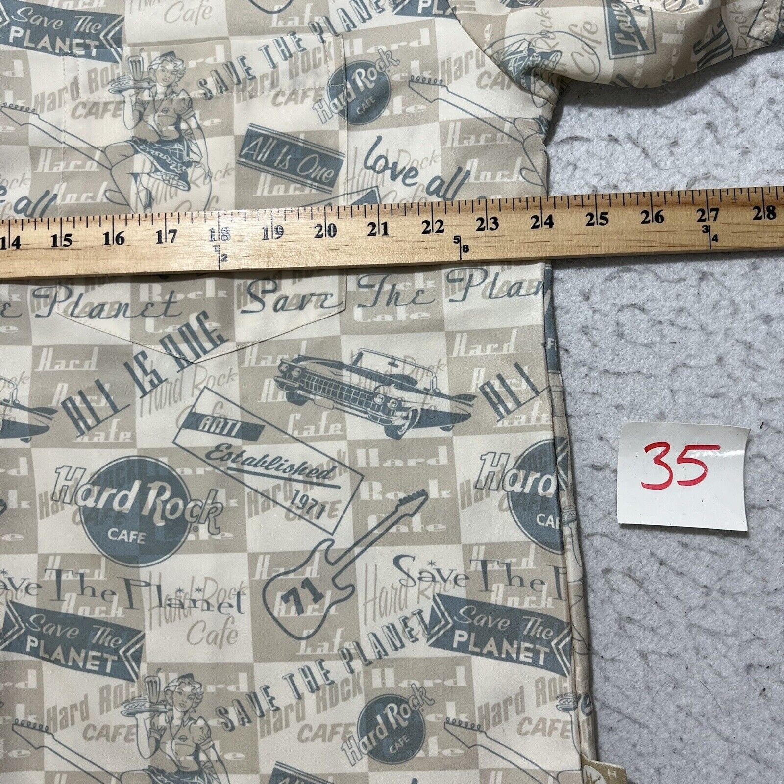 Hard Rock Cafe Hard Rock Cafe Lake Tahoe Button Shirt Save The Planet Size US M / EU 48-50 / 2 - 8 Thumbnail