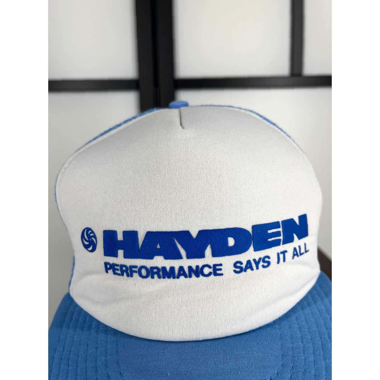 Vintage San Sun Hayden Performance Hat Cap Snap Back Adult One Size Blue Trucker Cotton Blend Car Tune Up Size ONE SIZE - 2 Thumbnail
