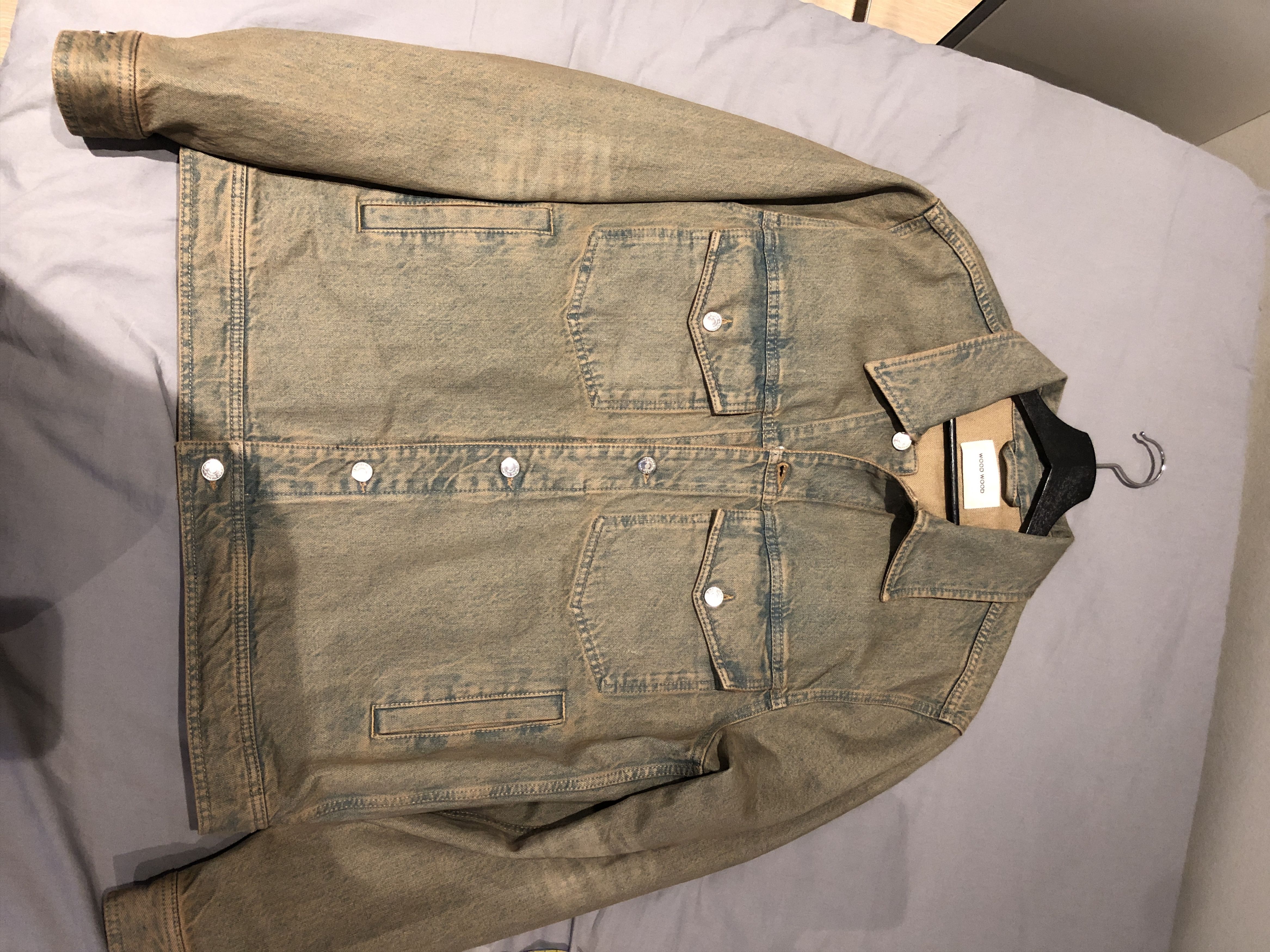 Acne Studios × Helmut Lang × Wood Wood NWOT $500 - Vintage Beige Denim Jacket Size US L / EU 52-54 / 3 - 2 Thumbnail