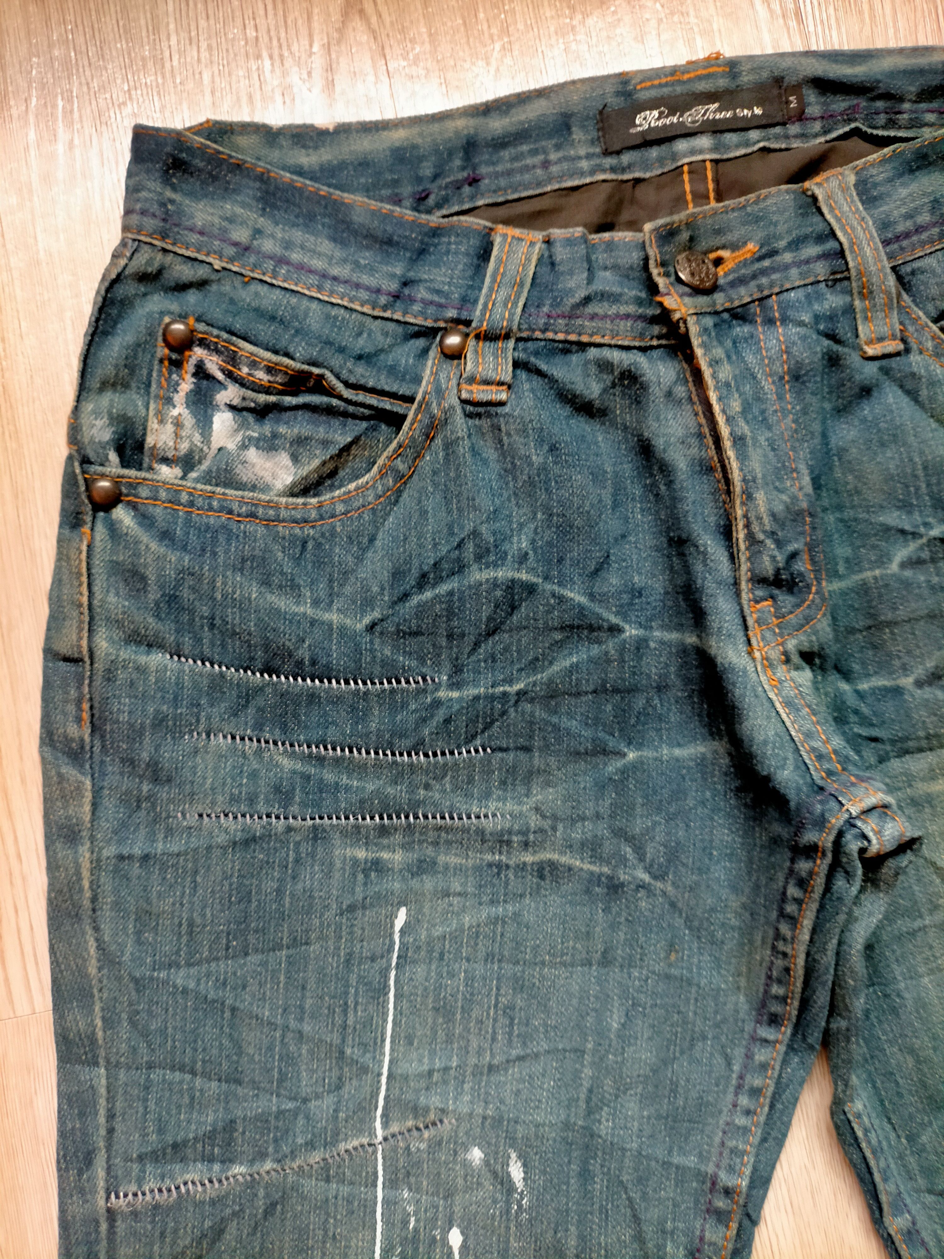 Hysteric Glamour Flare Jeans Root three Rare Design Painted Boot cut Denim Size US 30 / EU 46 - 4 Thumbnail