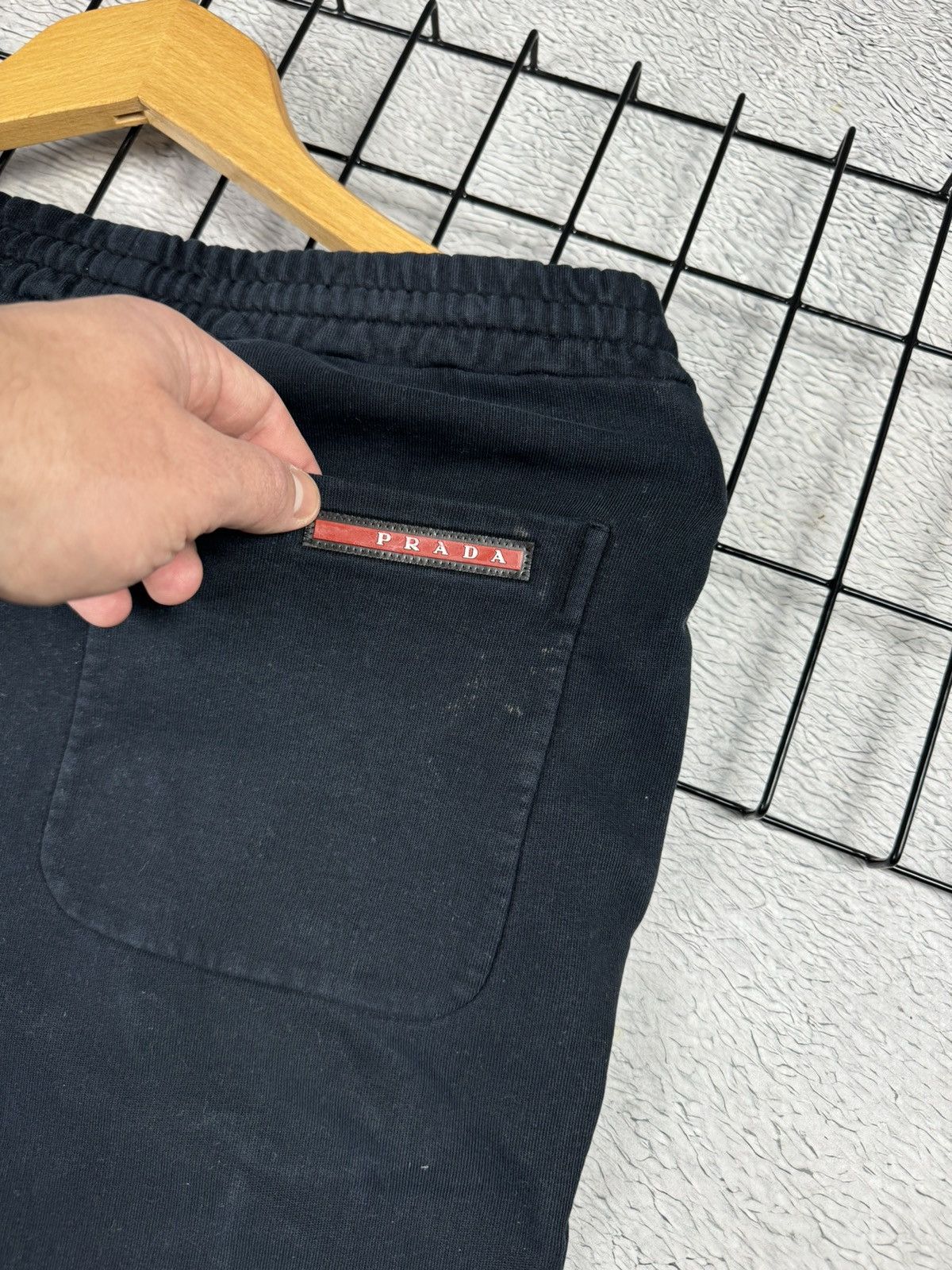 Prada × Vintage PRADA Red tab joggers sweatpants Black oldmoney XS size Size US 30 / EU 46 - 15 Thumbnail