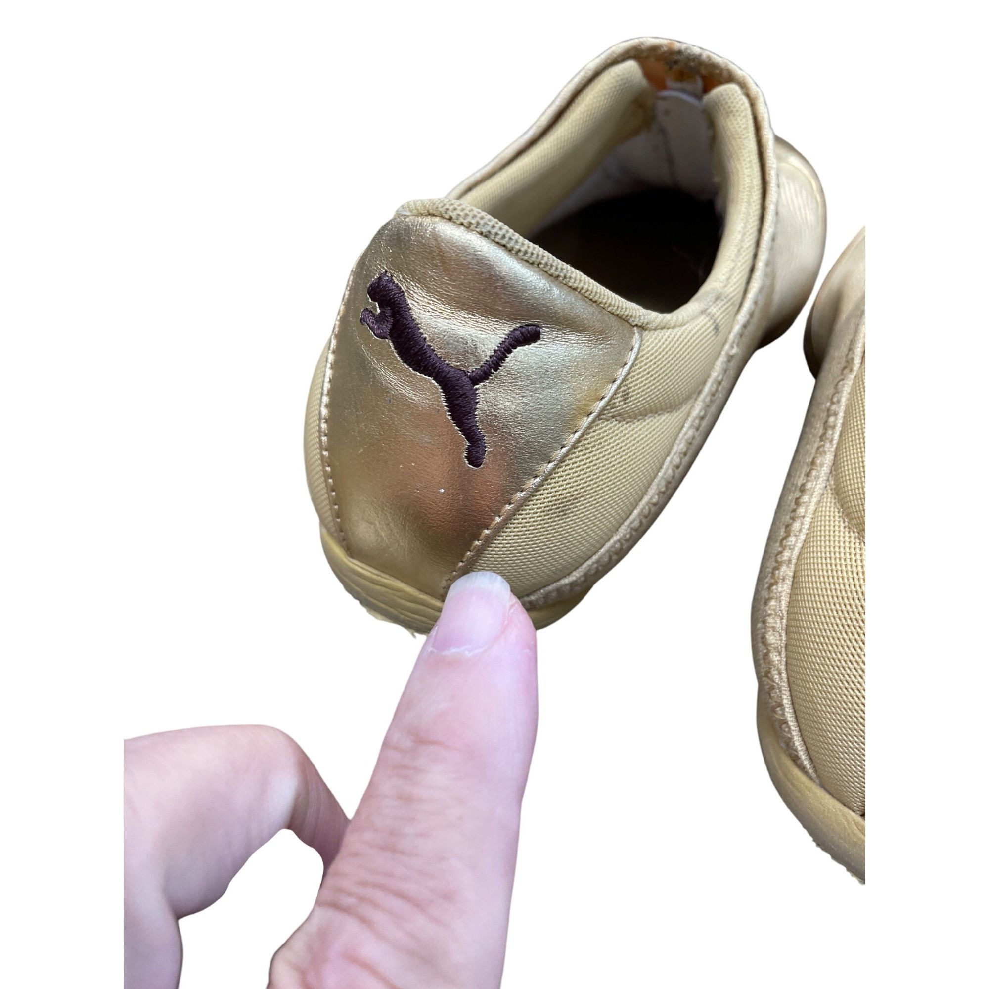 Puma Puma Womens Gold Beige Slip-On Sneakers shoes Size 7.5 SKU 9 Size US 7.5 / IT 37.5 - 15 Thumbnail