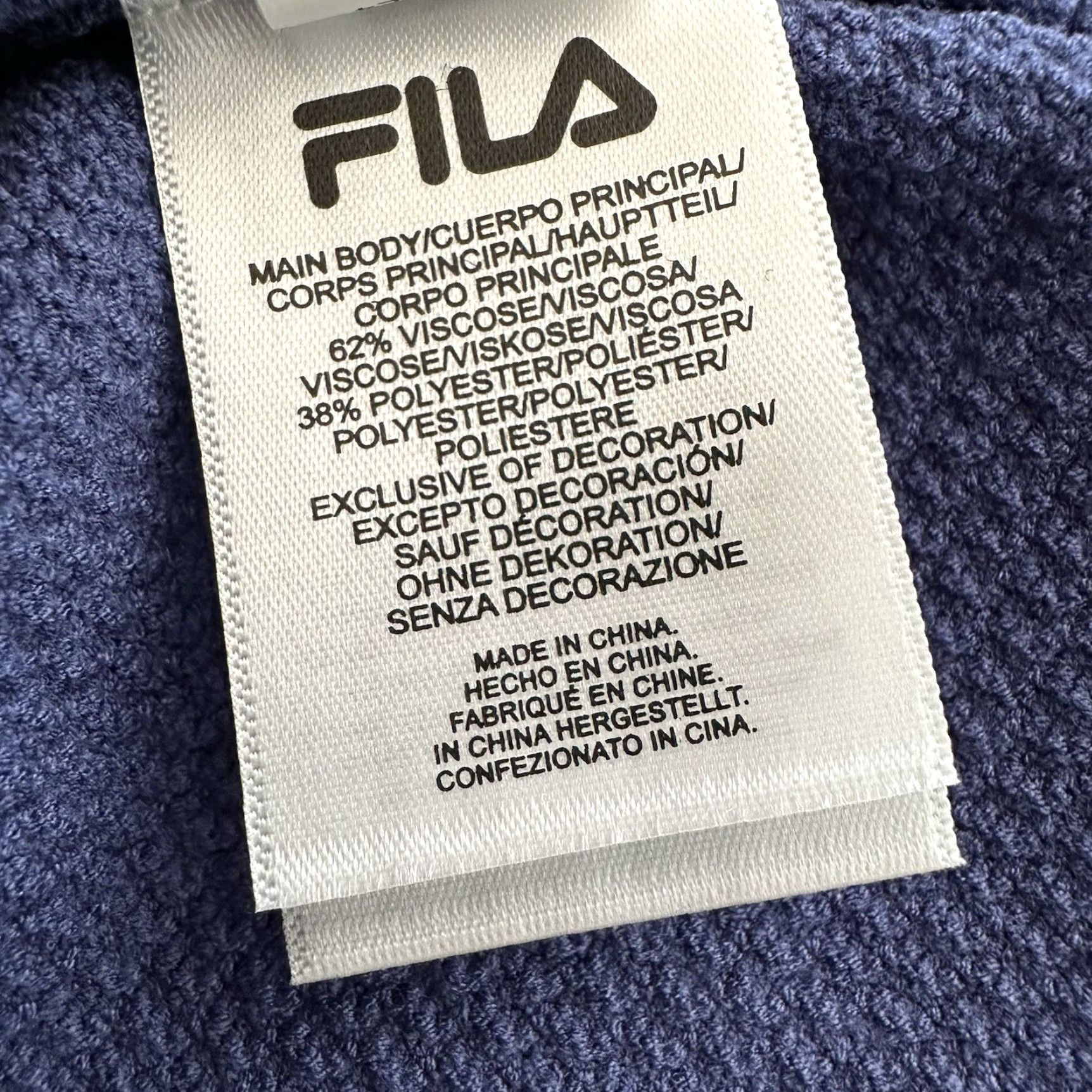 Fila Fila Polo Shirt Mens Large Blue Textured Striped Knit Polo Palazzo Paris Vintage 80s Size US L / EU 52-54 / 3 - 5 Thumbnail