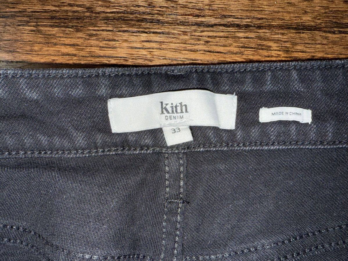 Kith KITH Varick Denim Jean Black Wash Raw Hem Size 33 Size US 33 - 4 Thumbnail