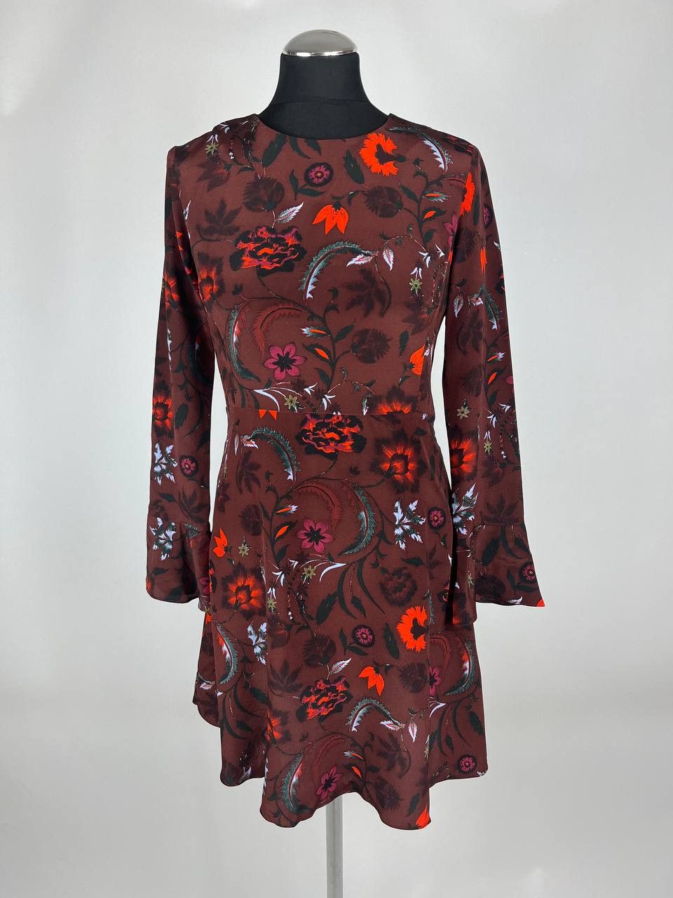 Designer × Sandro Sandro 100% Silk Dress Floral Print Bell Sleeves (0463) Size XS / US 0-2 / IT 36-38 - 1 Thumbnail