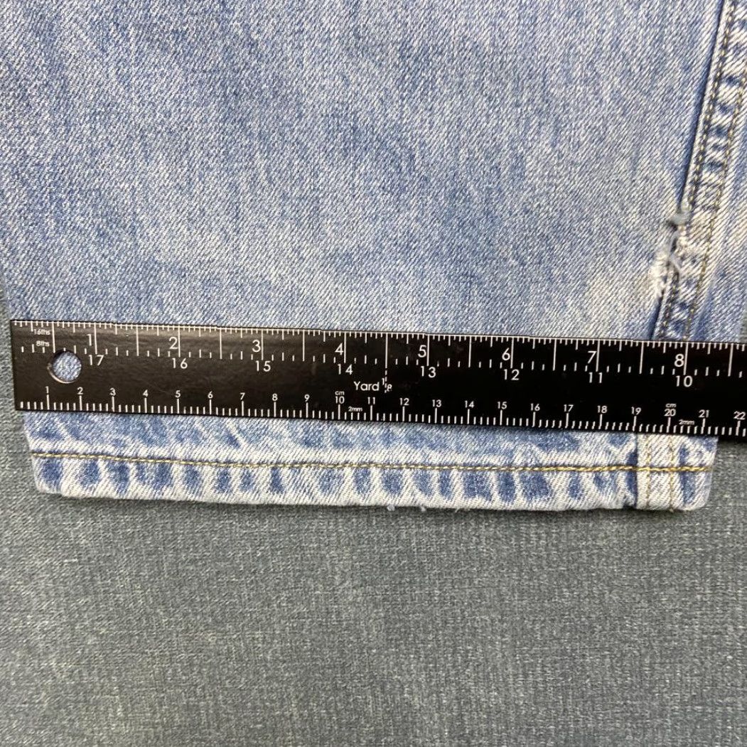 Denime Kirkland Jeans Mens 36x30 Blue Denim Light Wash Straight Leg Distressed Jeans Size US 36 / EU 52 - 7 Thumbnail
