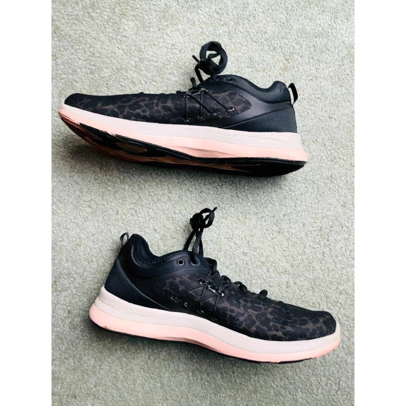 Vintage Ryka Shoes, Women's Size 8M, Black Pink Leopard, Dynamic PRO, Lace Up, Sneaker, Athletic, Female, 8M, Leopard, Pink, Dynamic PRO, Ryka, Shoes Size US 8 / IT 38 - 4 Thumbnail