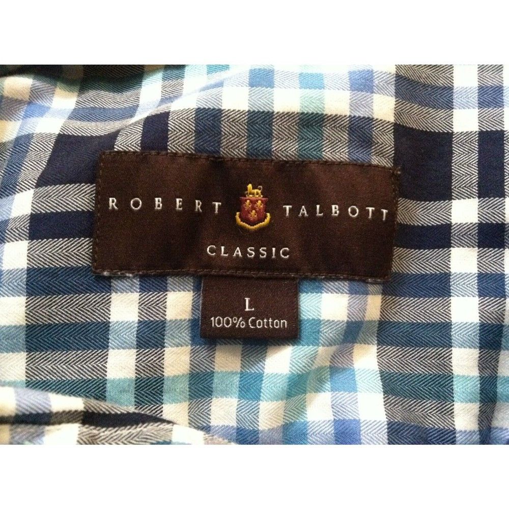 Robert Talbott ROBERT TALBOTT MEN'S BLUE 100%COTTON CASUAL SHIRT SIZE: L Size US L / EU 52-54 / 3 - 4 Thumbnail