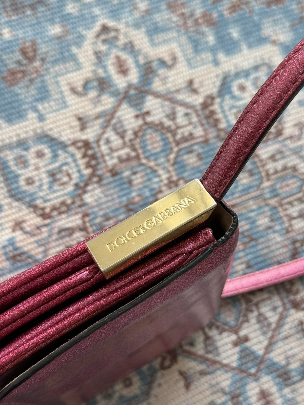 Dolce & Gabbana Archive 2000s Dolce & Gabbana Glitter Leather Small Hand Bag Size ONE SIZE - 16 Thumbnail