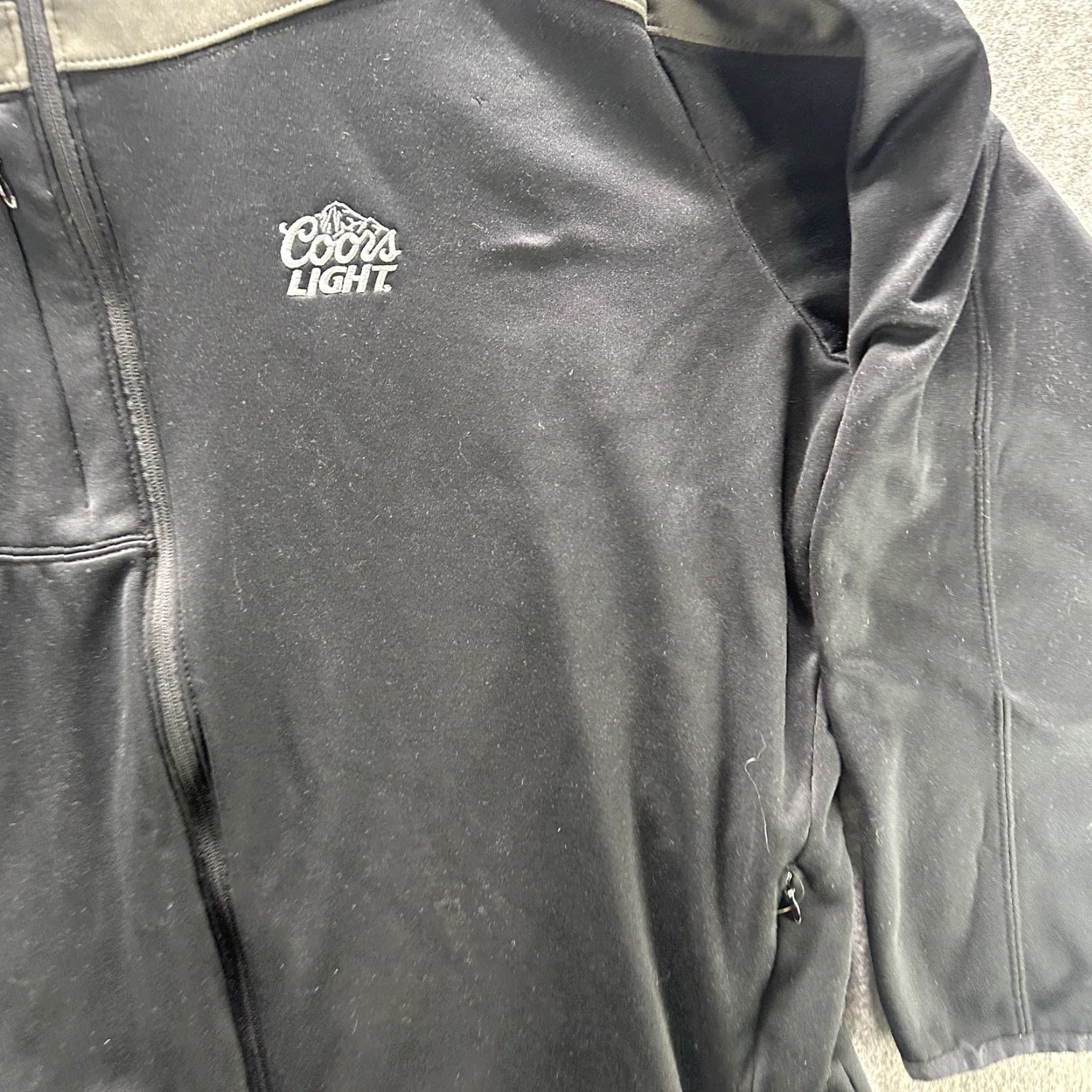 Vintage Antigua Jacket Mens XL Black Coors Light Beer Softshell Full Zip Lined Fleece Pockets Embroidered Logo Size US XL / EU 56 / 4 - 6 Thumbnail