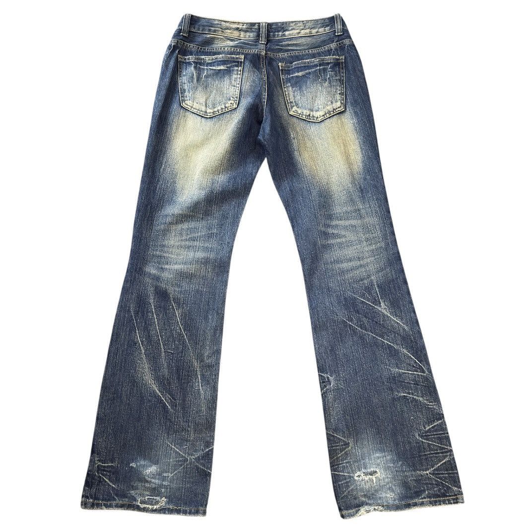 If Six Was Nine Insane ‼️ Flared Distressed Whisker Denim LGB Style Gennaro Size US 31 - 3 Thumbnail