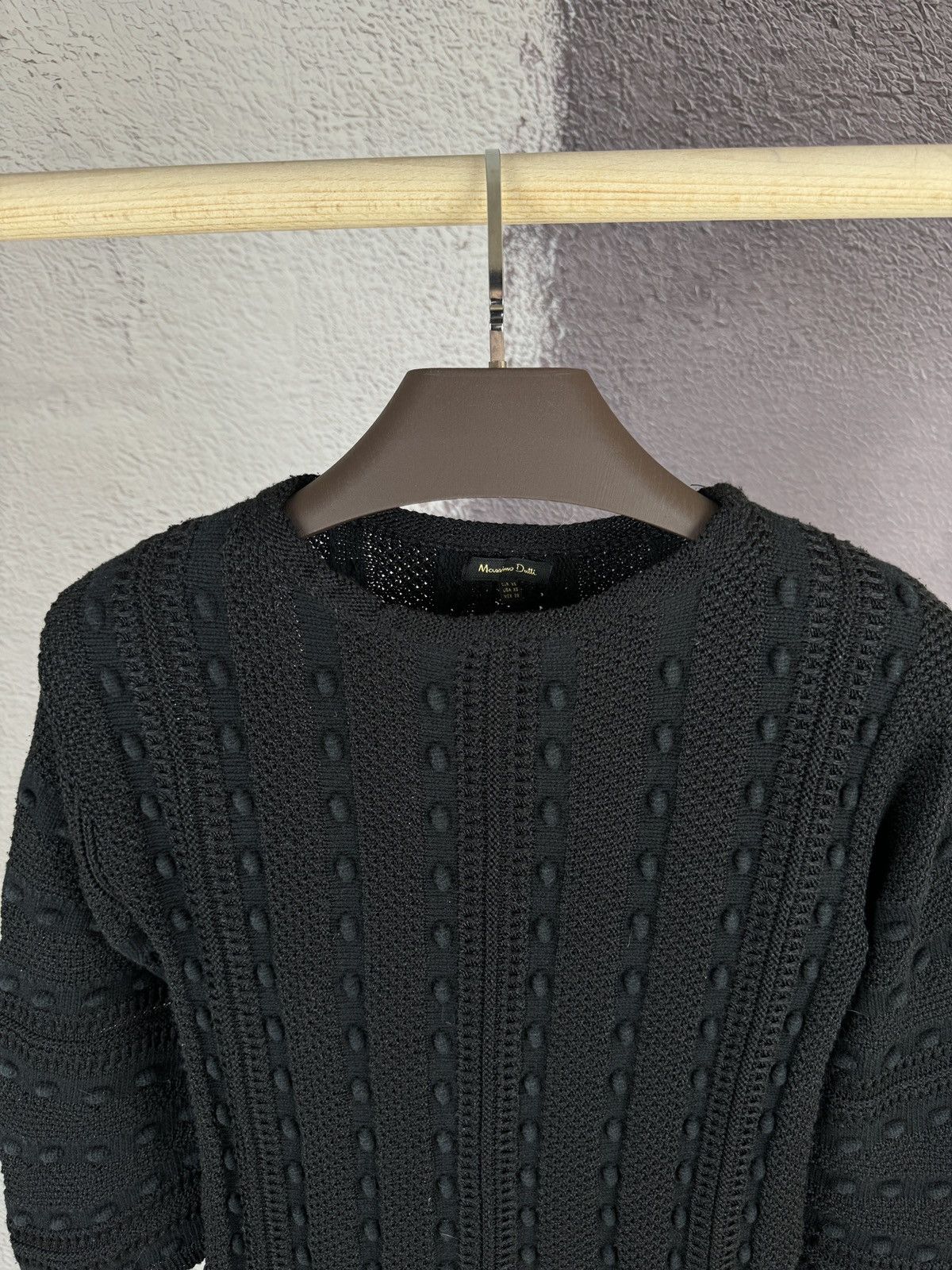 Massimo Dutti Massimo Dutti black wide sleeve knitted sweater Size XS / US 0-2 / IT 36-38 - 6 Thumbnail