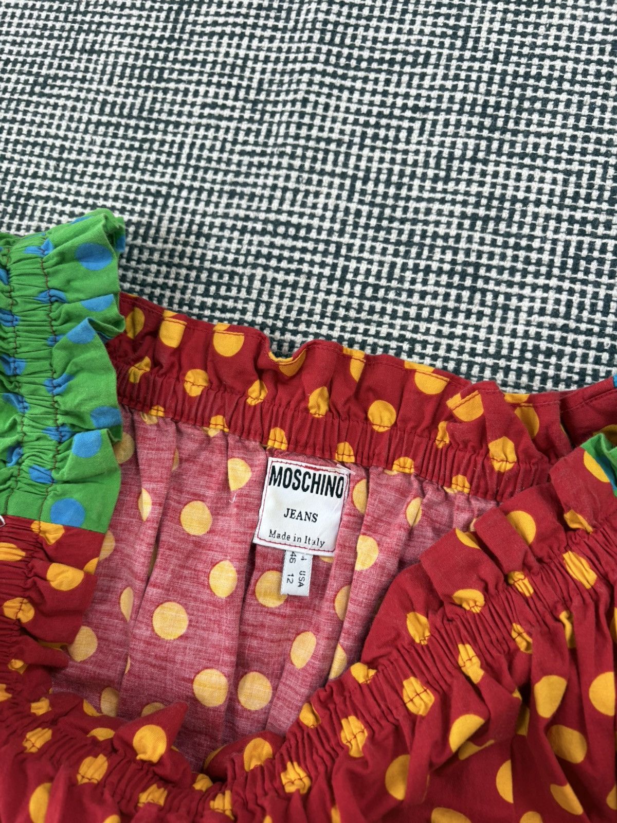 Moschino rare archive moschino multicolor polka dot mini dress Size S / US 4 / IT 40 - 4 Thumbnail
