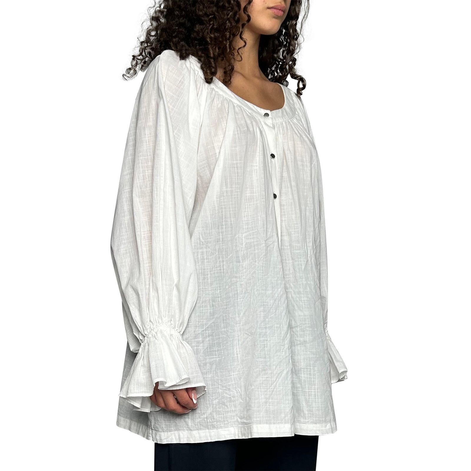 Aje White Button Up Blouse Size M / US 6-8 / IT 42-44 - 3 Thumbnail