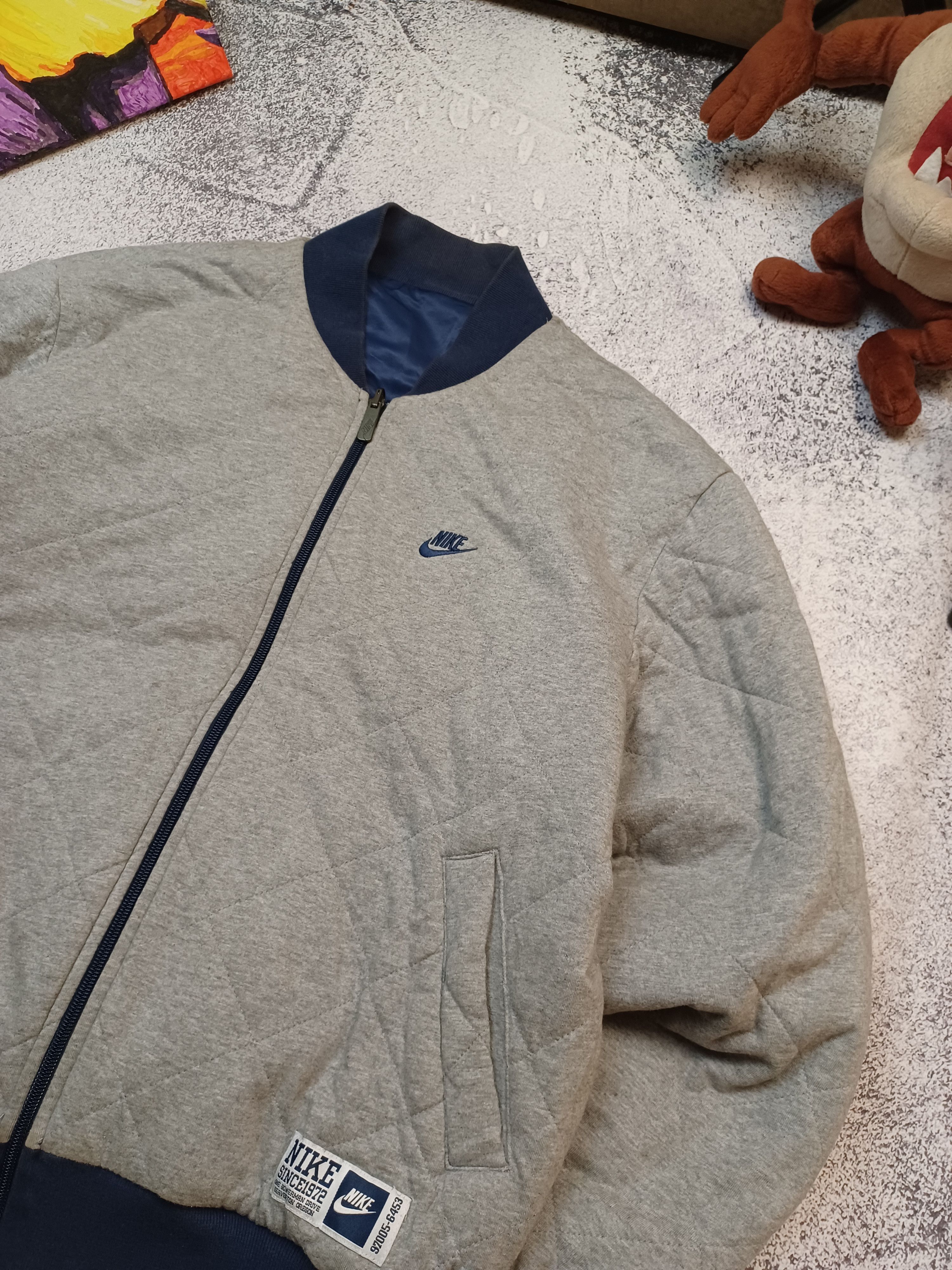 Nike × Vintage 00s Nike Retro Logo Reversible Vintage Y2K Oversized Bomber Size US M / EU 48-50 / 2 - 5 Thumbnail