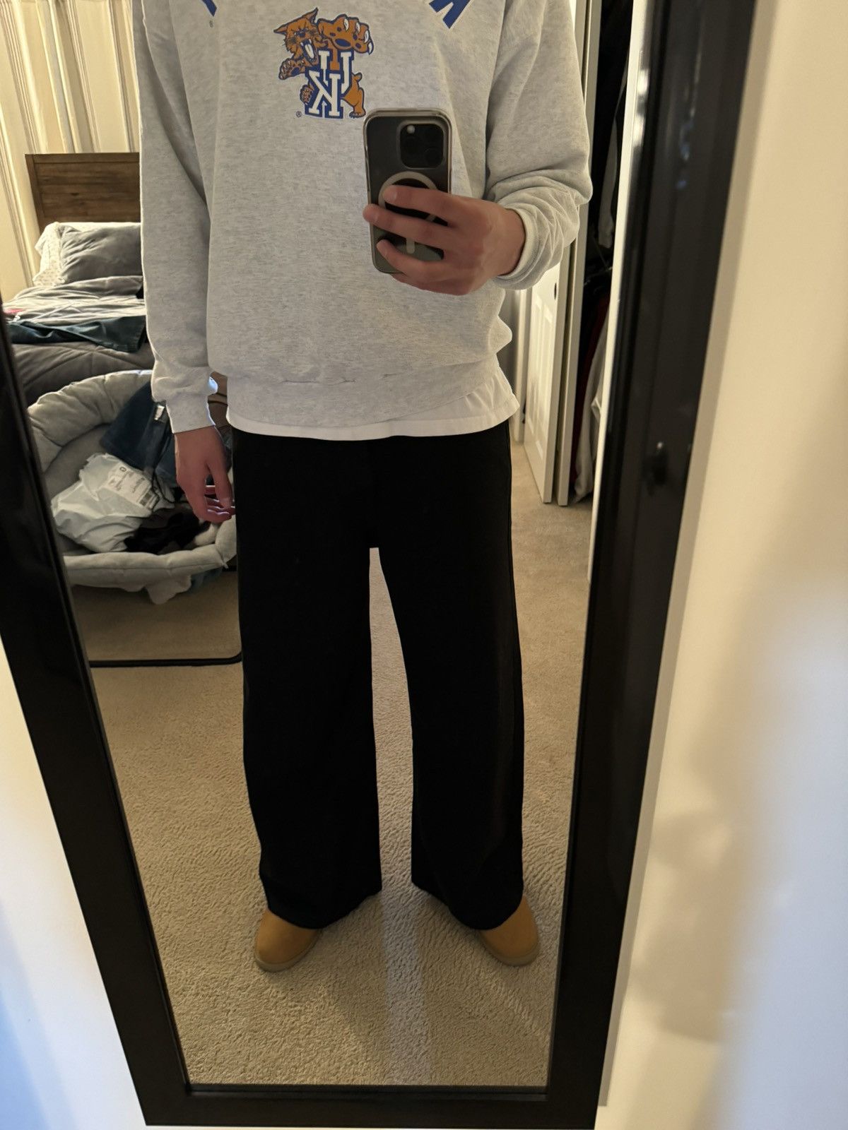 Navy Washed Super Baggy Jeans