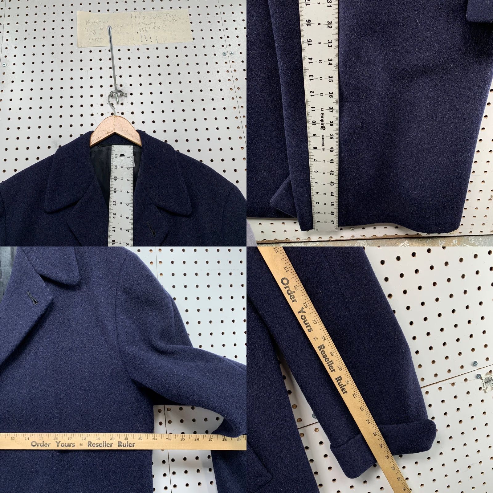 Vintage VINTAGE Kuppenheimer Wool Overcoat 40s 50s Mens 42 Navy Blue Made Union USA Jacket Coat Long Wool Solid Button Winter Fall Women? No gender. Size US XS / EU 42 / 0 - 8 Thumbnail