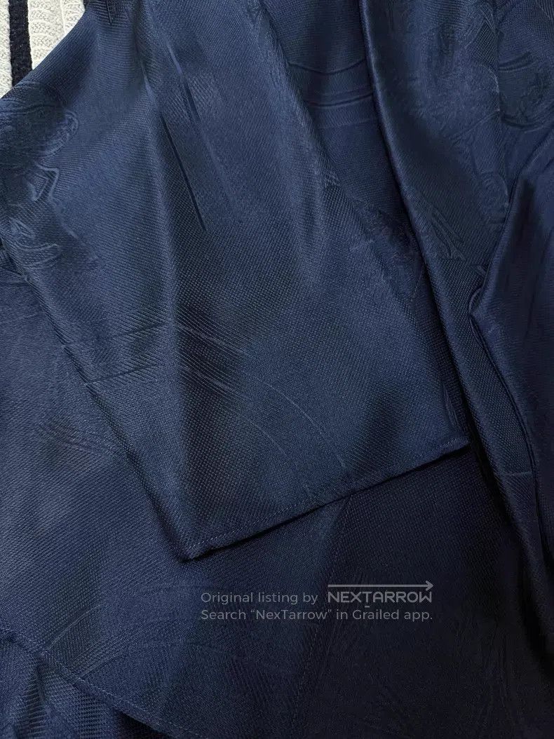Hermes Hermes Dark Blue Silk Jacquard Long Sleeve Shirt Top Size XS / US 0-2 / IT 36-38 - 4 Thumbnail