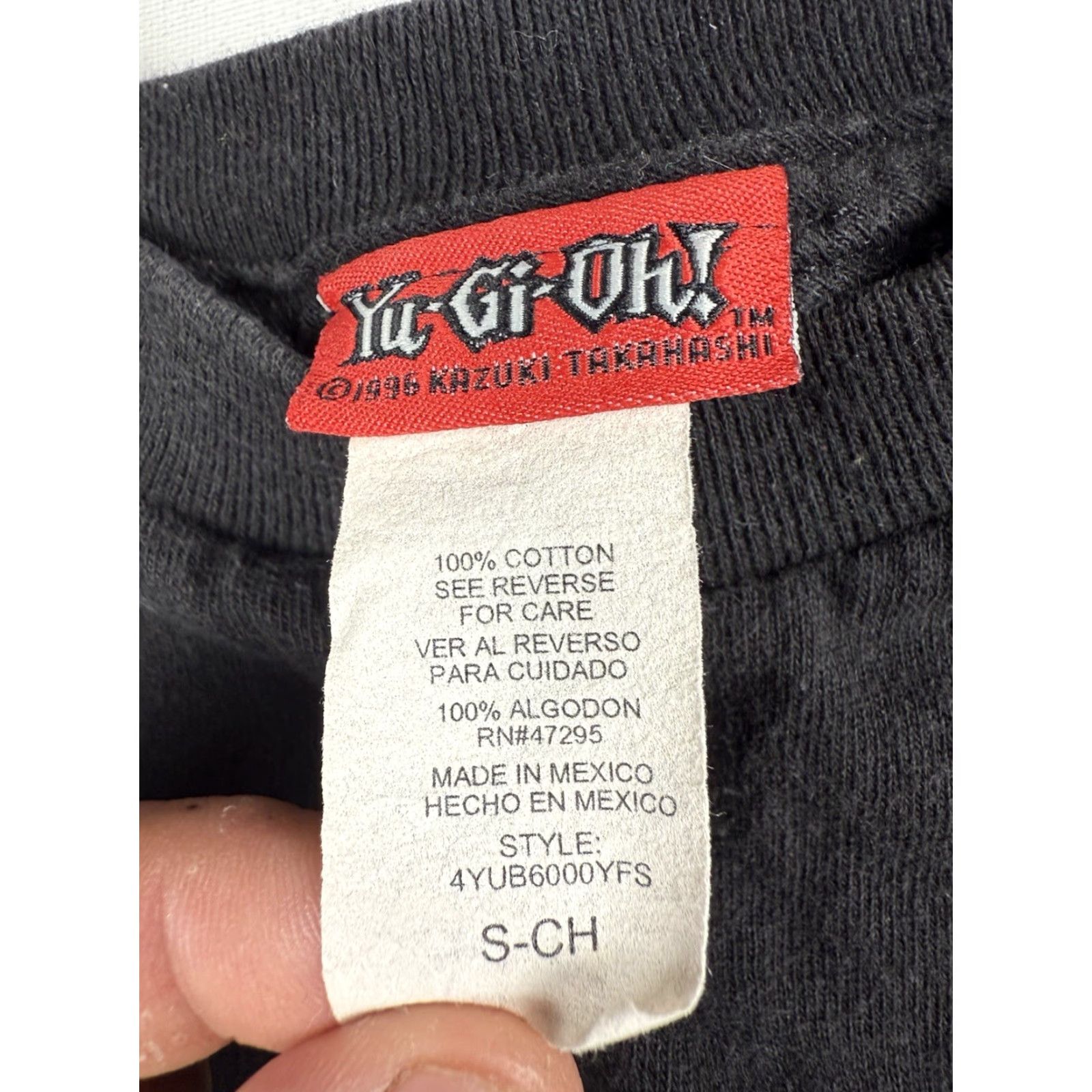 Vintage VINTAGE Yugioh T Shirt Longsleeve Black Cotton 1990s 90s Graphic White? Size US S / EU 44-46 / 1 - 2 Thumbnail
