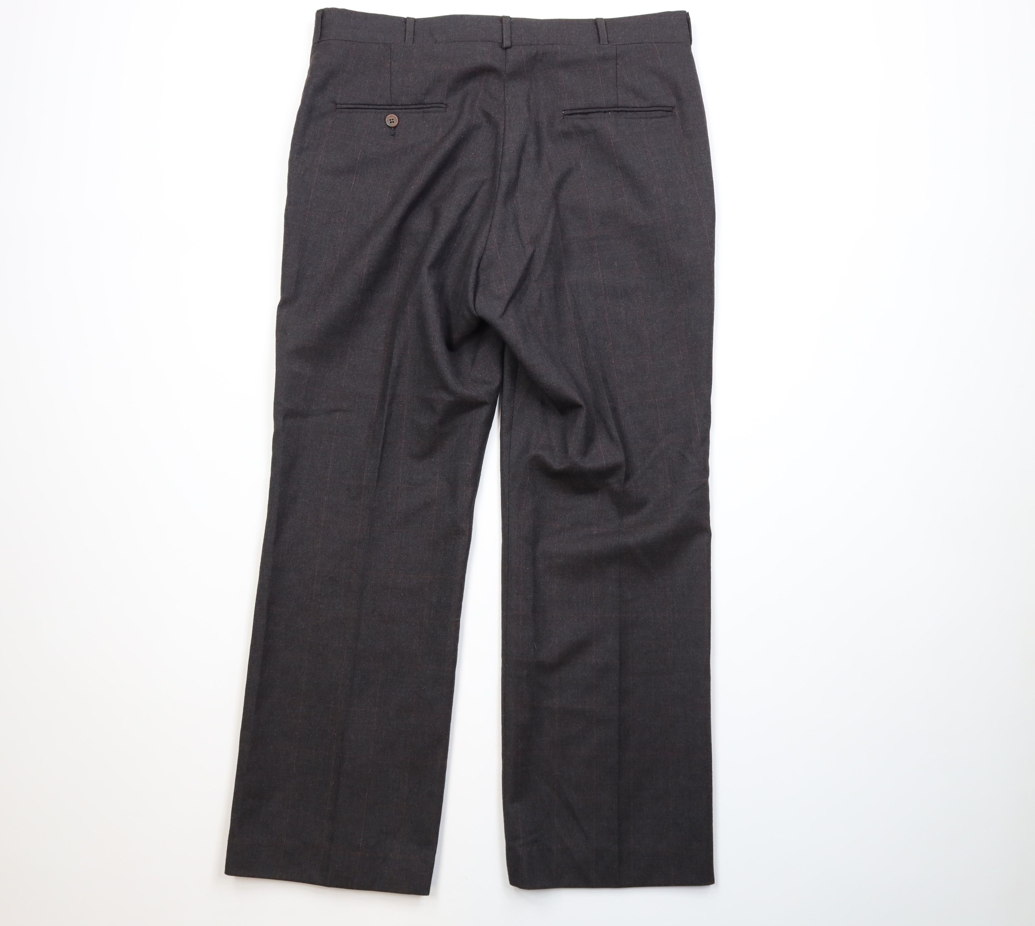 Vintage Vintage 70s Streetwear Knit Wide Leg Chino Pants Plaid USA Size US 36 / EU 52 - 9 Thumbnail