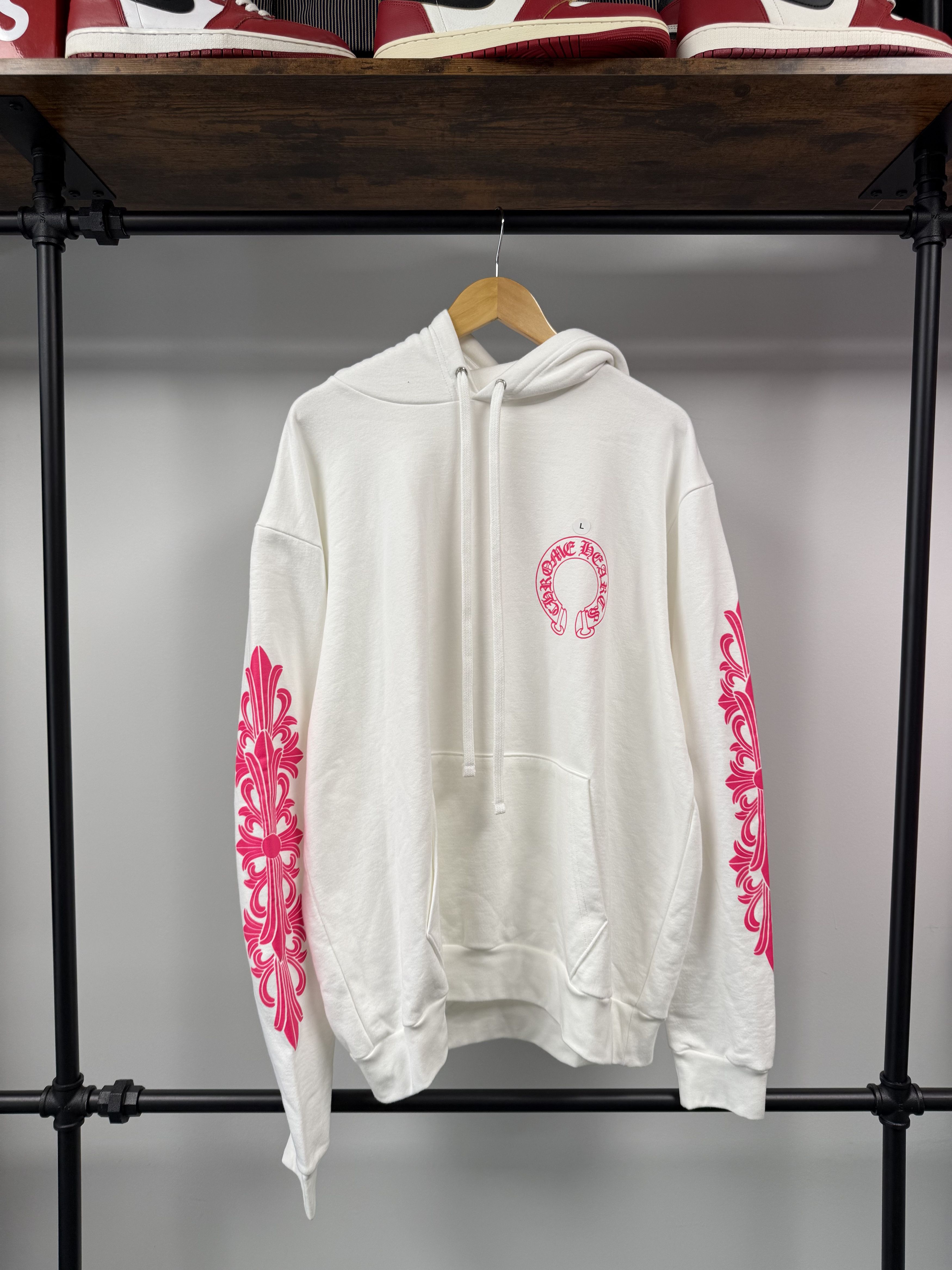 Chrome Hearts Chrome Hearts Horseshoe Floral Hoodie- White Pink - L Size US L / EU 52-54 / 3 - 2 Thumbnail