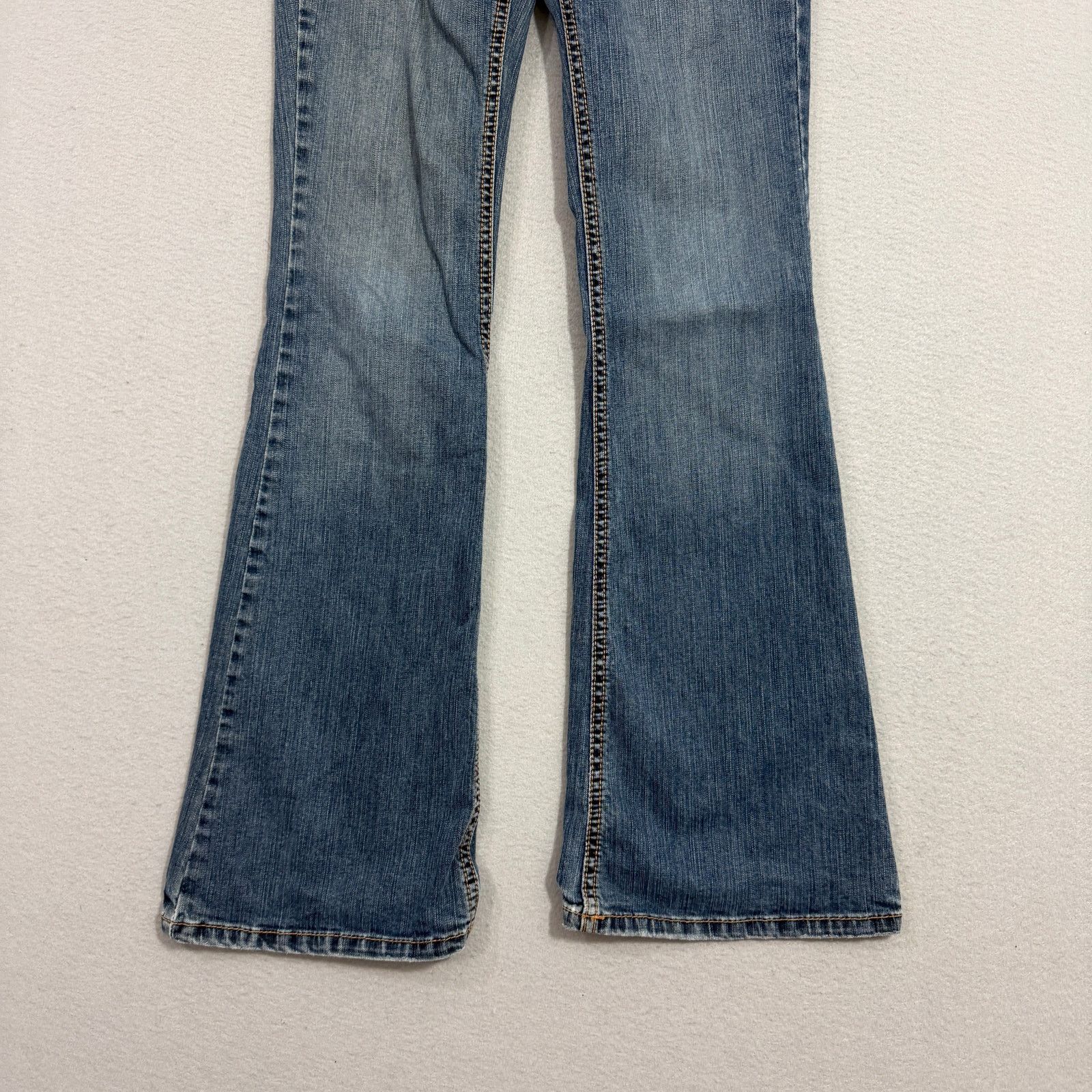 Vintage Vintage Glo Low Rise Flare Leg Jeans Juniors Size 1 (26x30) Size 26" / US 2 / IT 38 - 3 Thumbnail